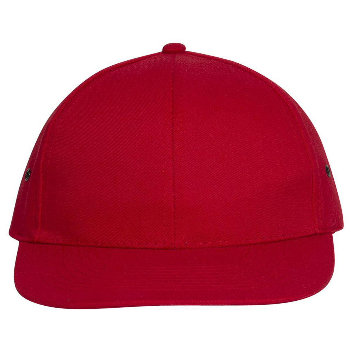 Front View of 002 - Red OTTO CAP 6 Panel Low Profile Baseball Cap