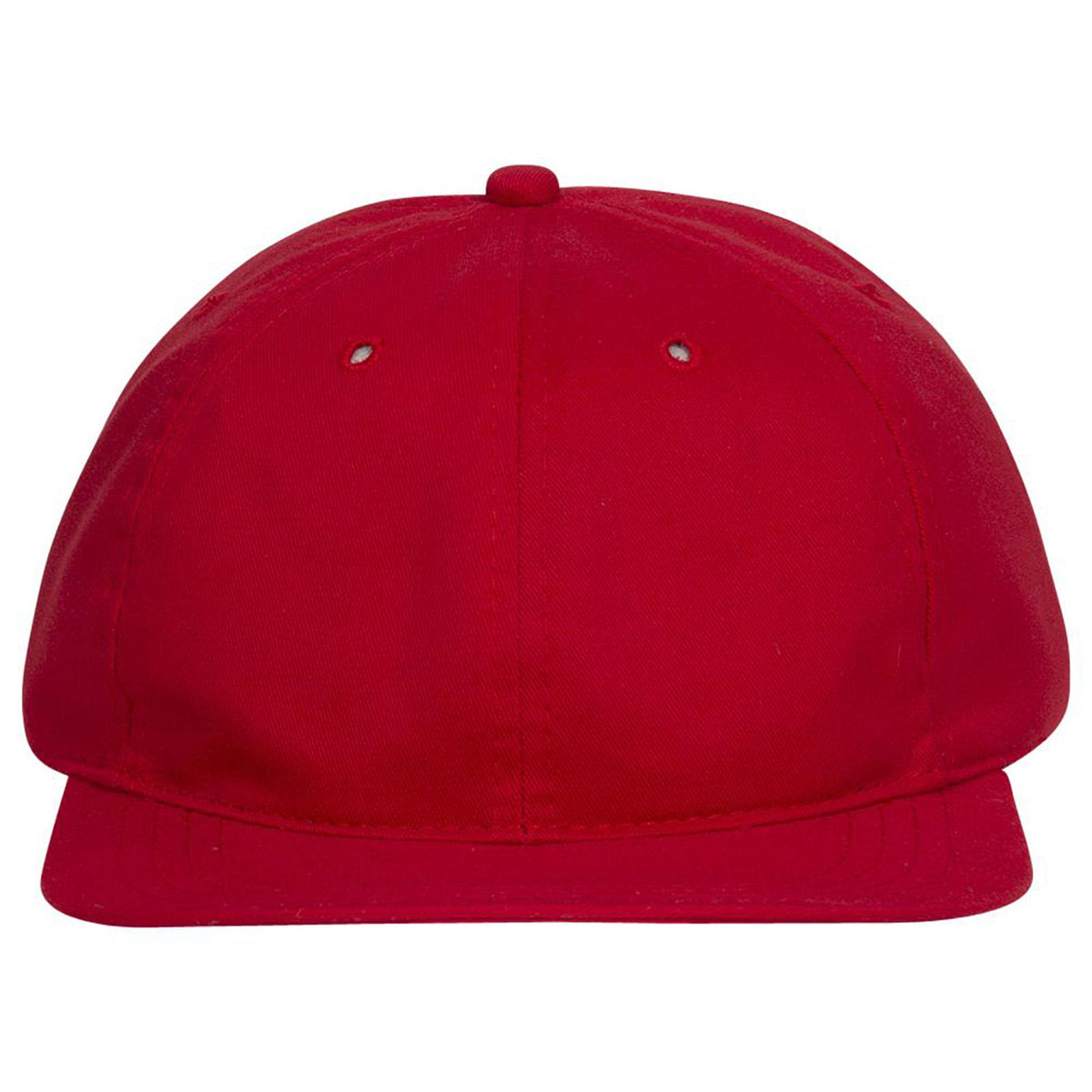 Front View of 002 - Red OTTO CAP 6 Panel Low Profile Baseball Cap