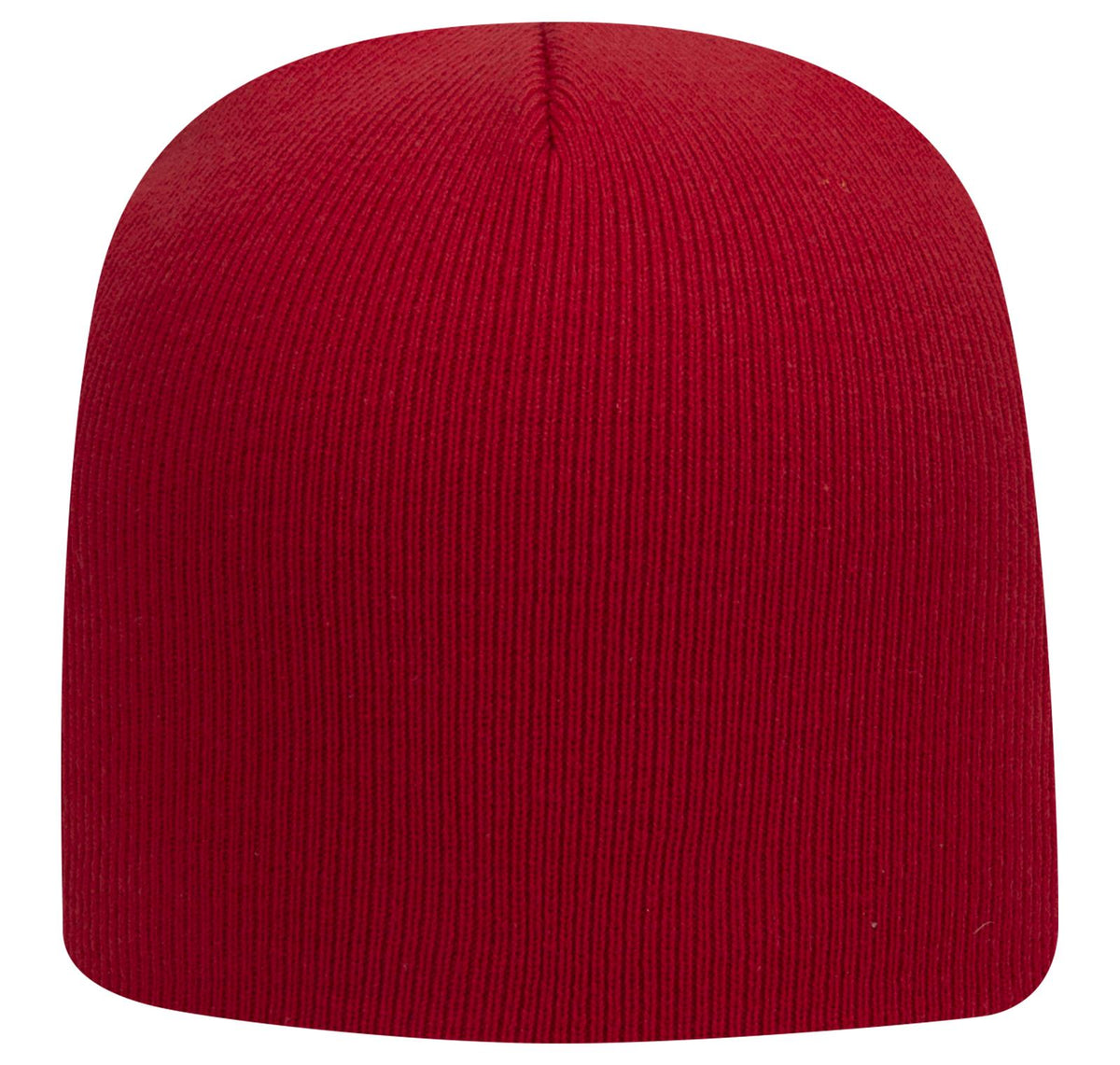Front View of 002 - Red OTTO CAP 9" Classic Knit Beanie
