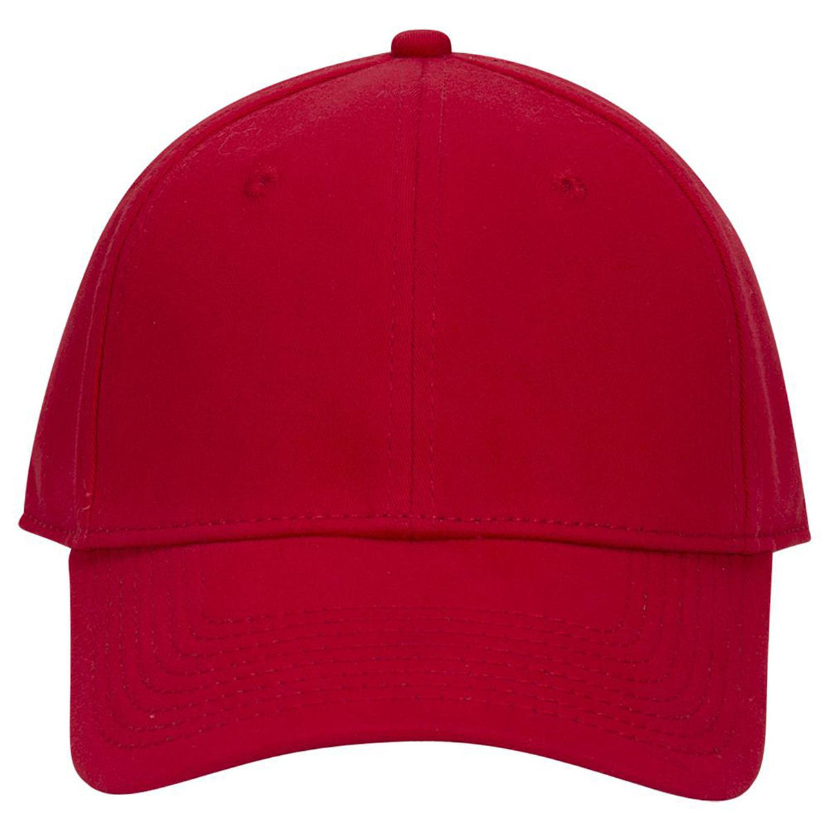 Front View of 002 - Red OTTO CAP "OTTO A-FLEX" Fitted 6 Panel Low Profile Baseball Cap