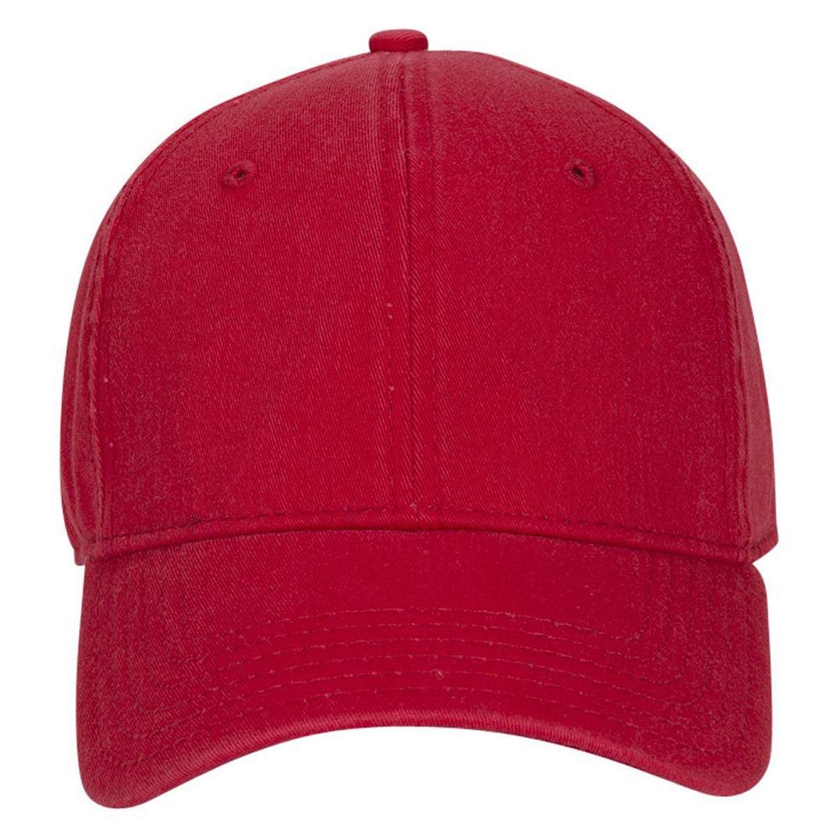 Front View of 002 - Red OTTO CAP "OTTO A-FLEX" Fitted 6 Panel Low Profile Baseball Cap