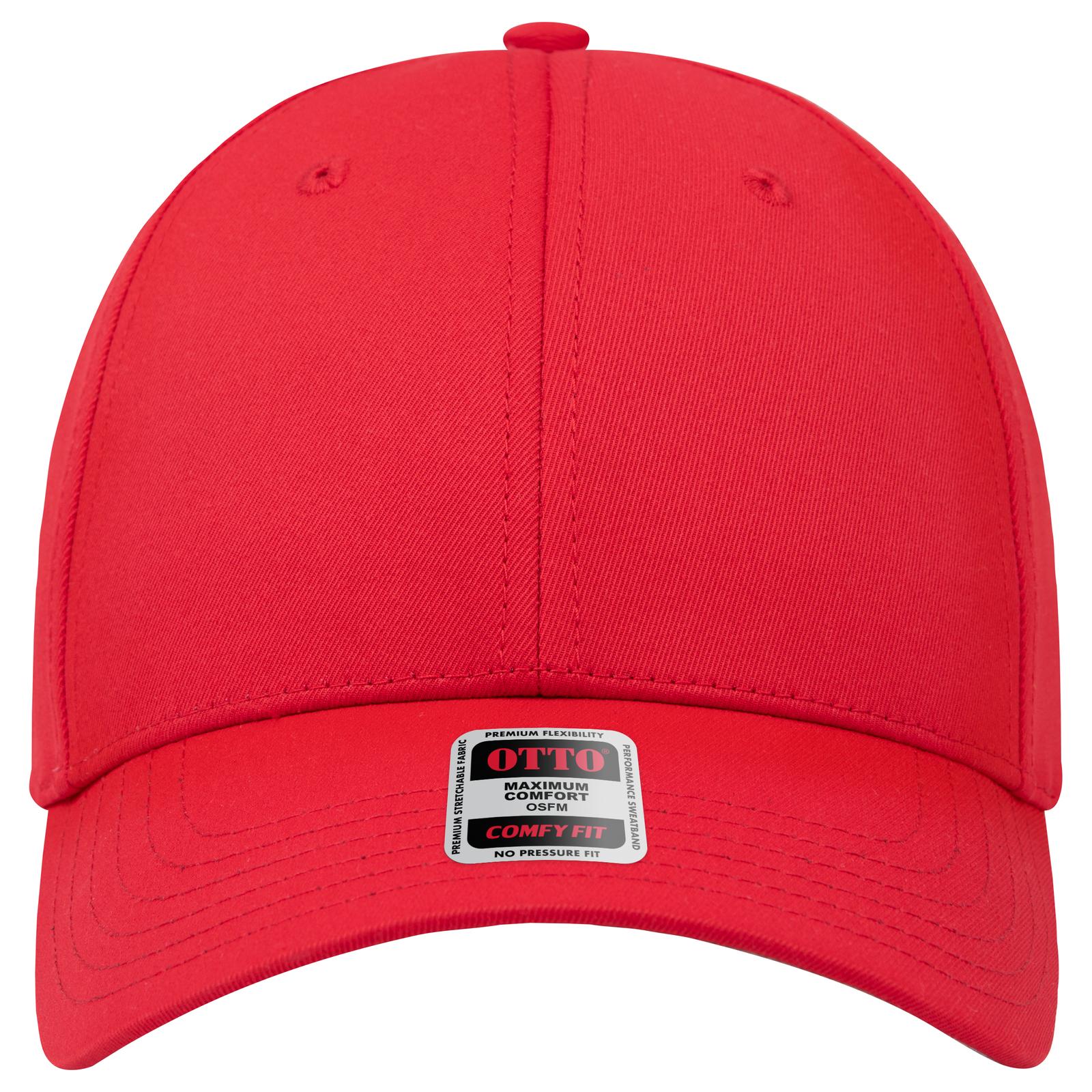 Right View of 002 - Red OTTO CAP "OTTO COMFY FIT" 6 Panel Low Profile Baseball Cap