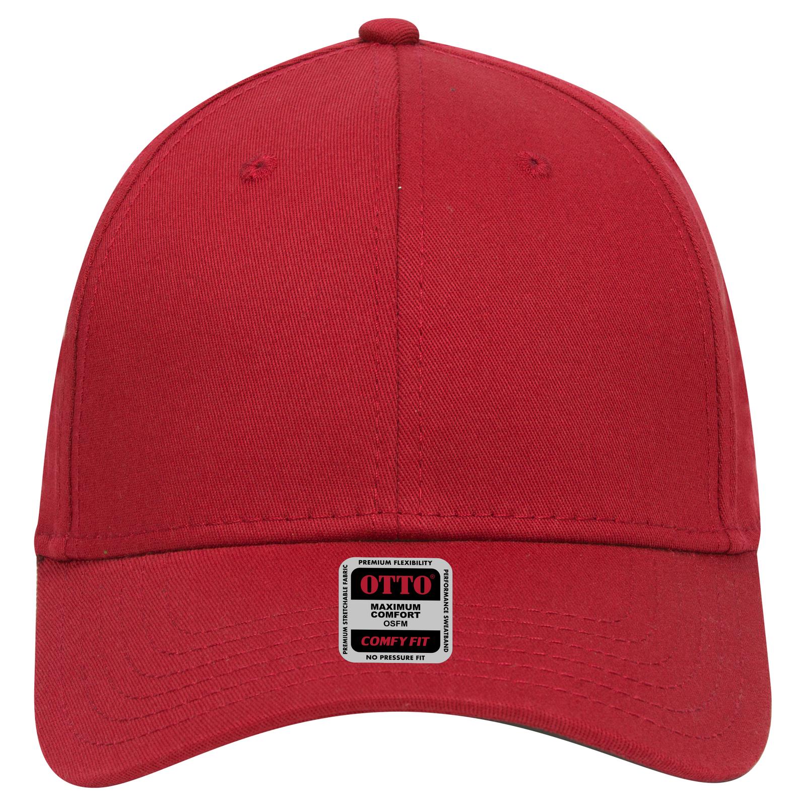 Right View of 002 - Red OTTO CAP "OTTO COMFY FIT" 6 Panel Low Profile Baseball Cap