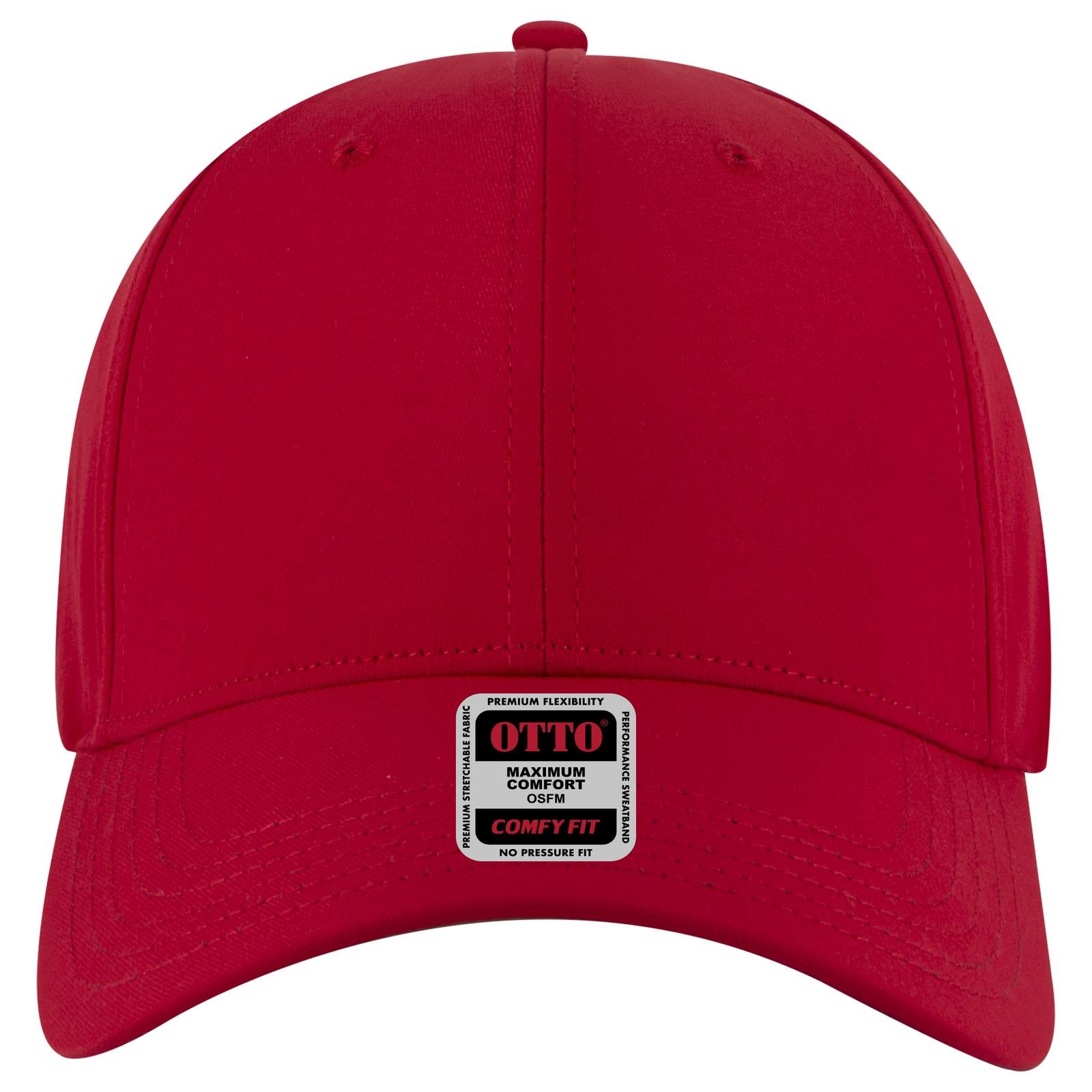 Right View of 002 - Red OTTO CAP "OTTO COMFY FIT" 6 Panel Low Profile Baseball Cap