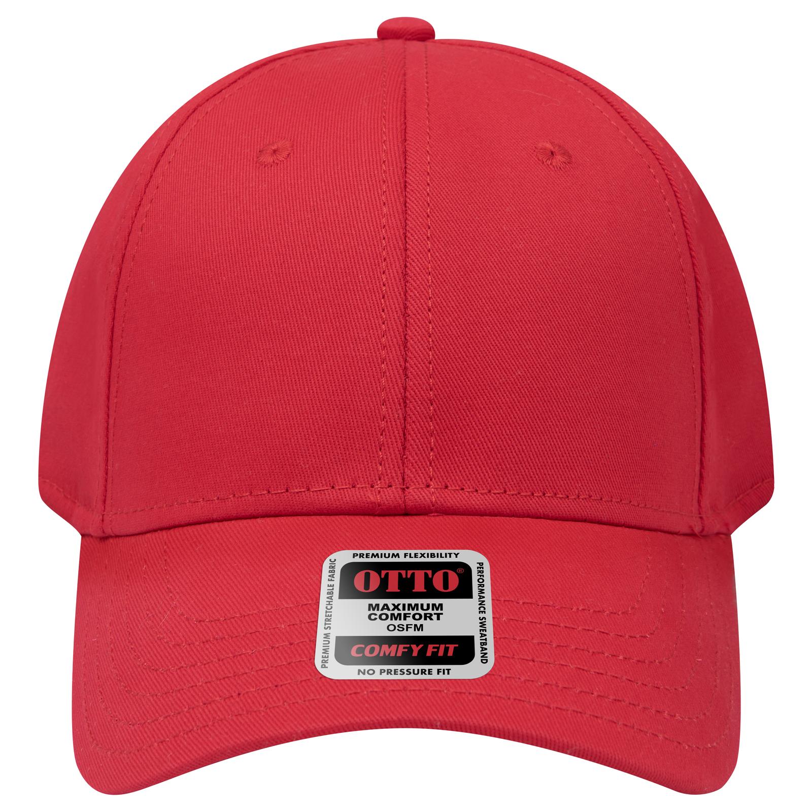 Right View of 002 - Red OTTO CAP "OTTO COMFY FIT" 6 Panel Low Profile Baseball Cap