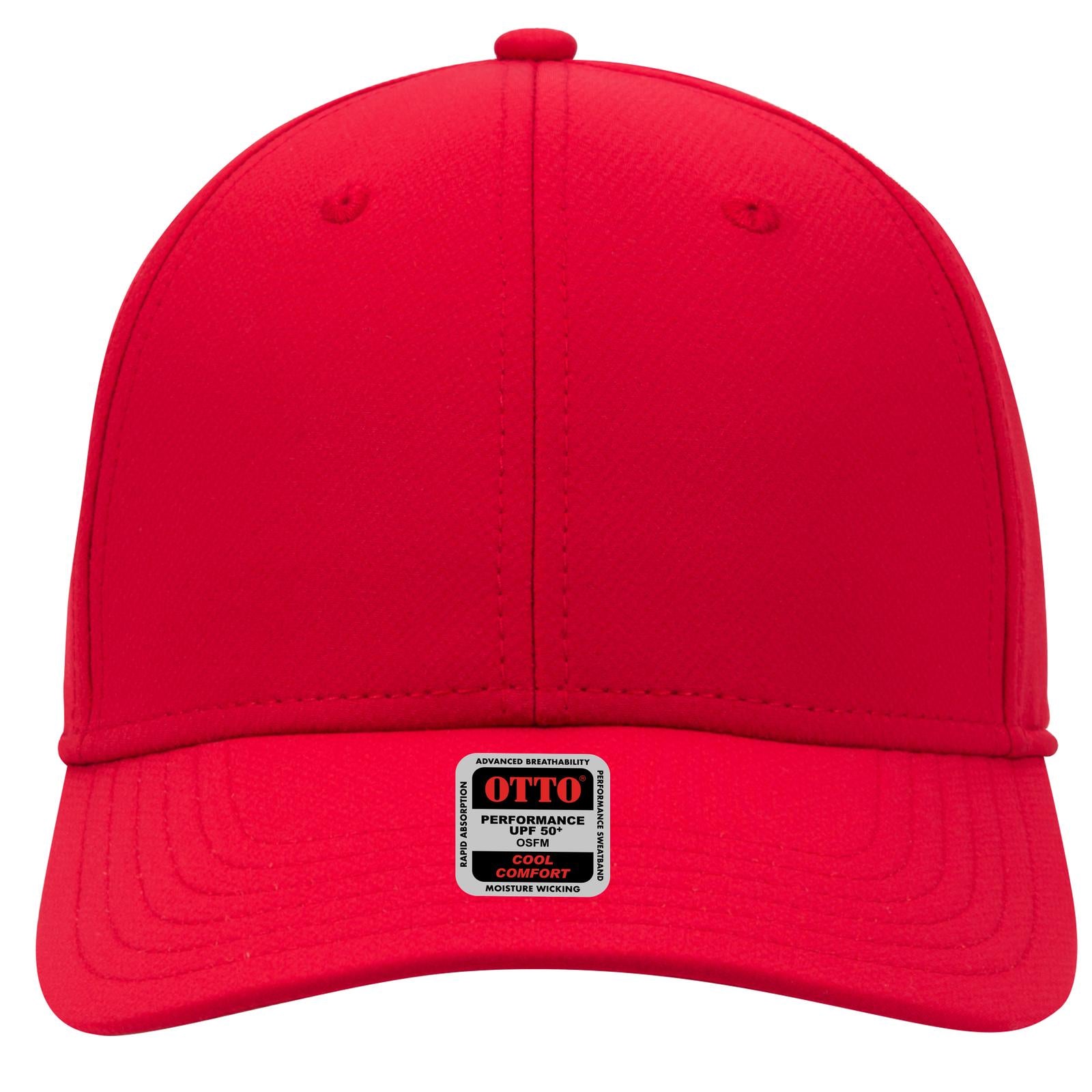 Right View of 002 - Red OTTO CAP UPF 50+ 6 Panel Low Profile Baseball Cap