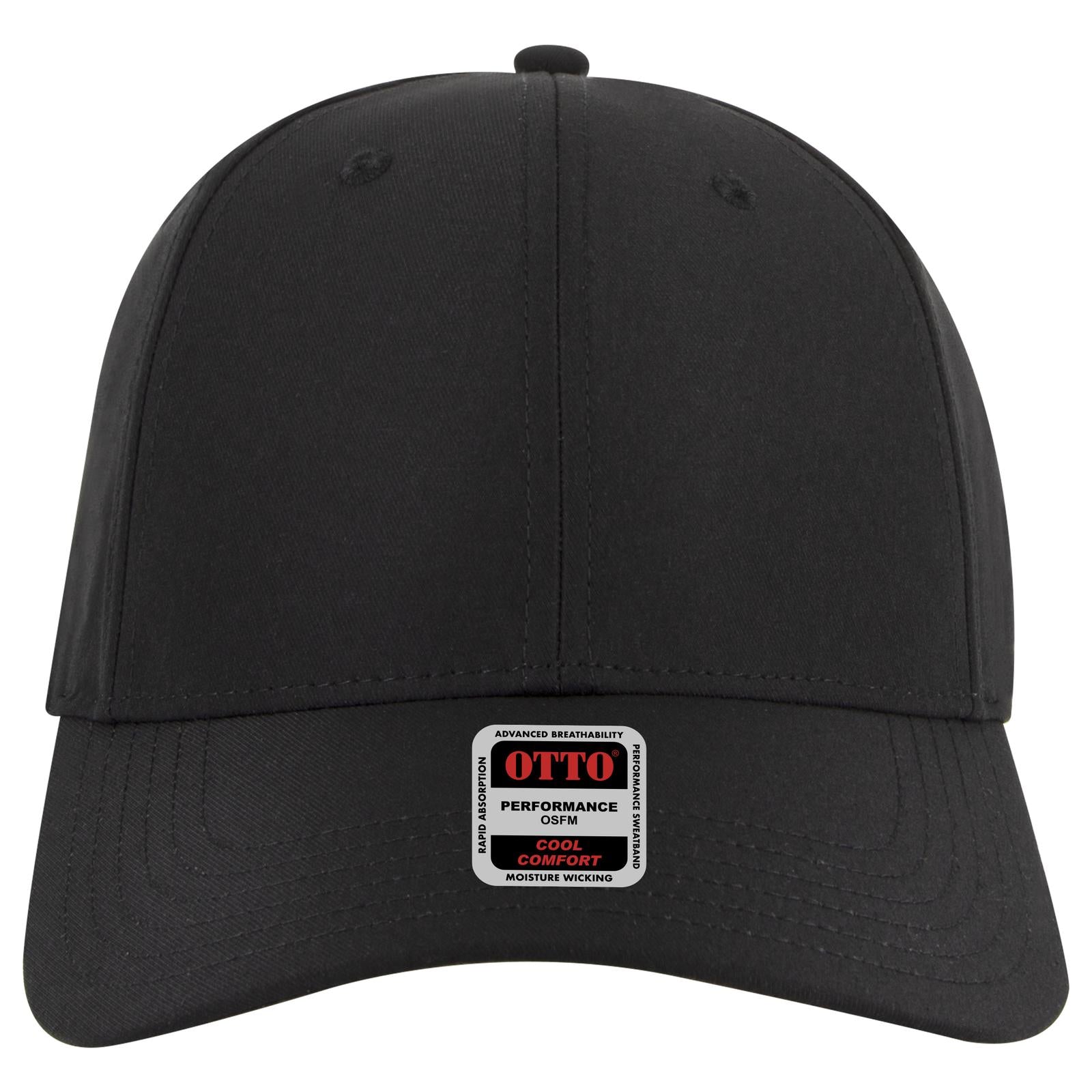 Right View of 003 - Black OTTO CAP 6 Panel Low Profile Baseball Cap