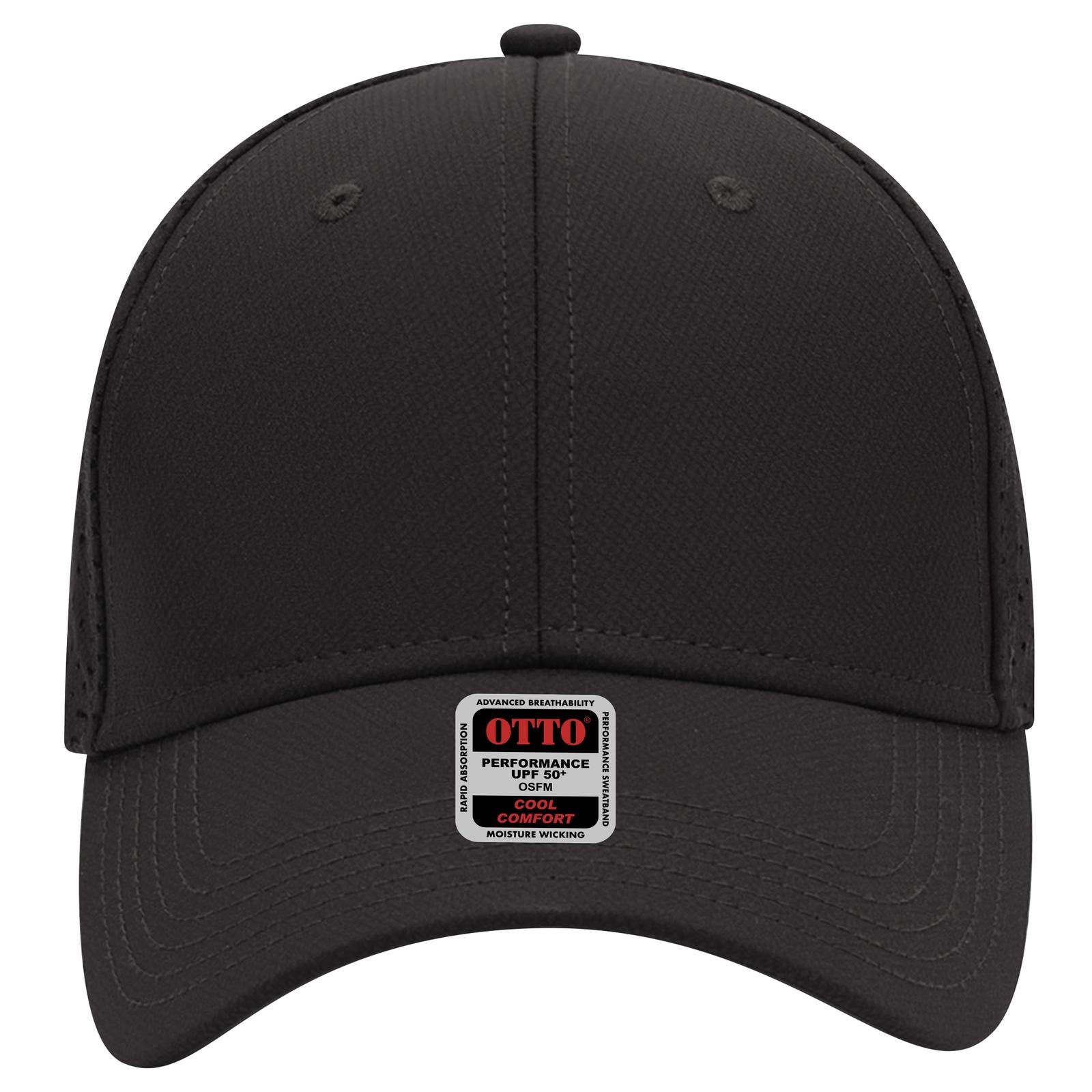 Right View of 003 - Black OTTO CAP 6 Panel Low Profile Baseball Cap