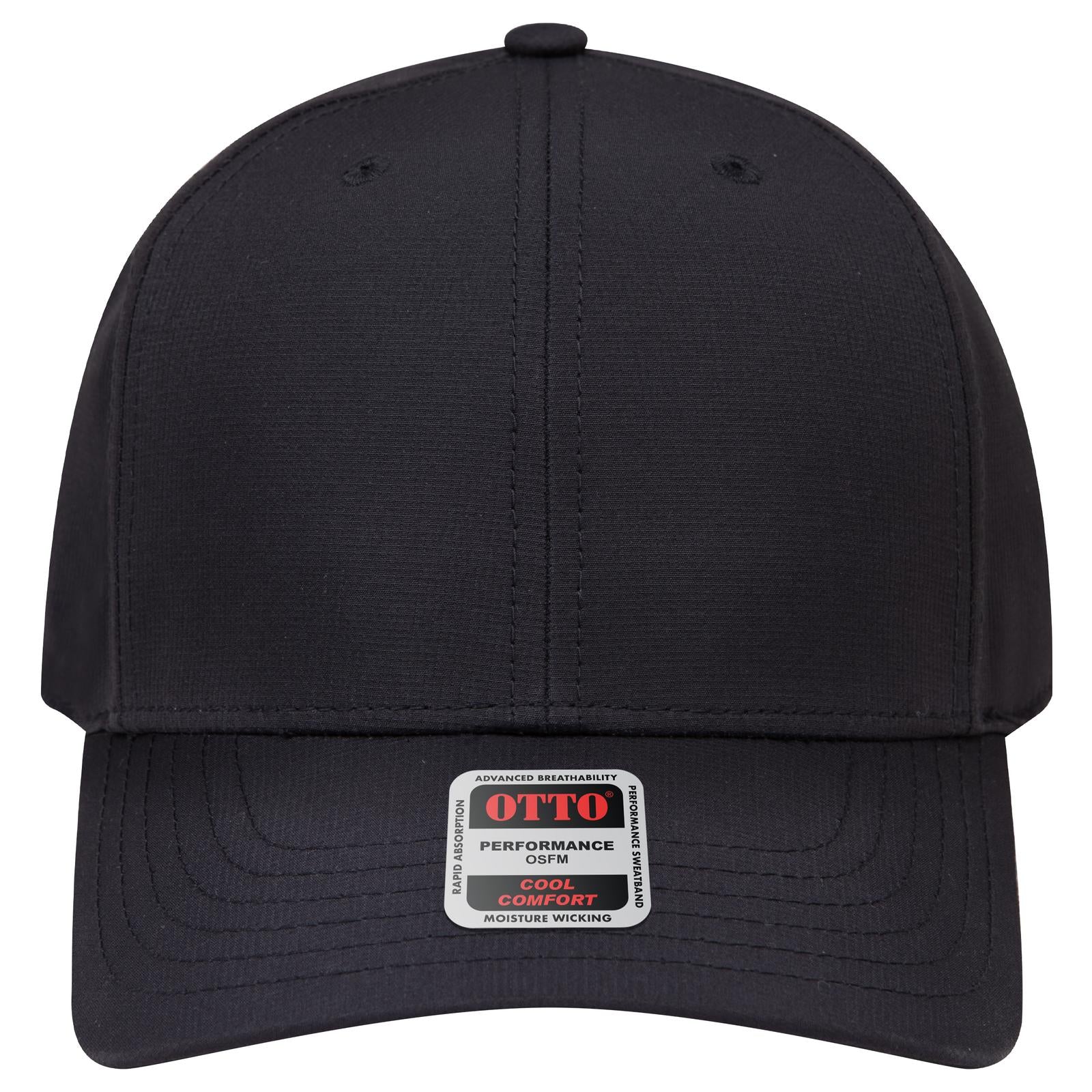 Right View of 003 - Black OTTO CAP 6 Panel Mid Profile Baseball Cap