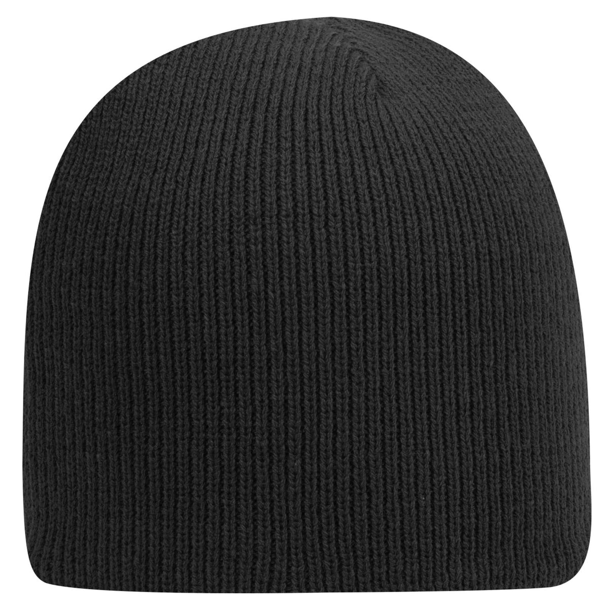 Front View of 003 - Black OTTO CAP 8 1/2" Classic Knit Beanie