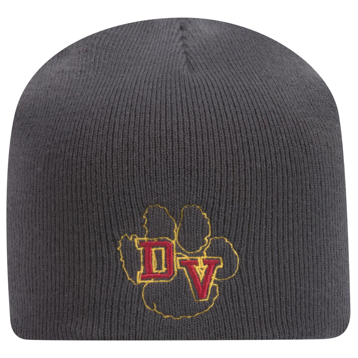 Front View of 003 - Black OTTO CAP 8" Classic Knit Beanie