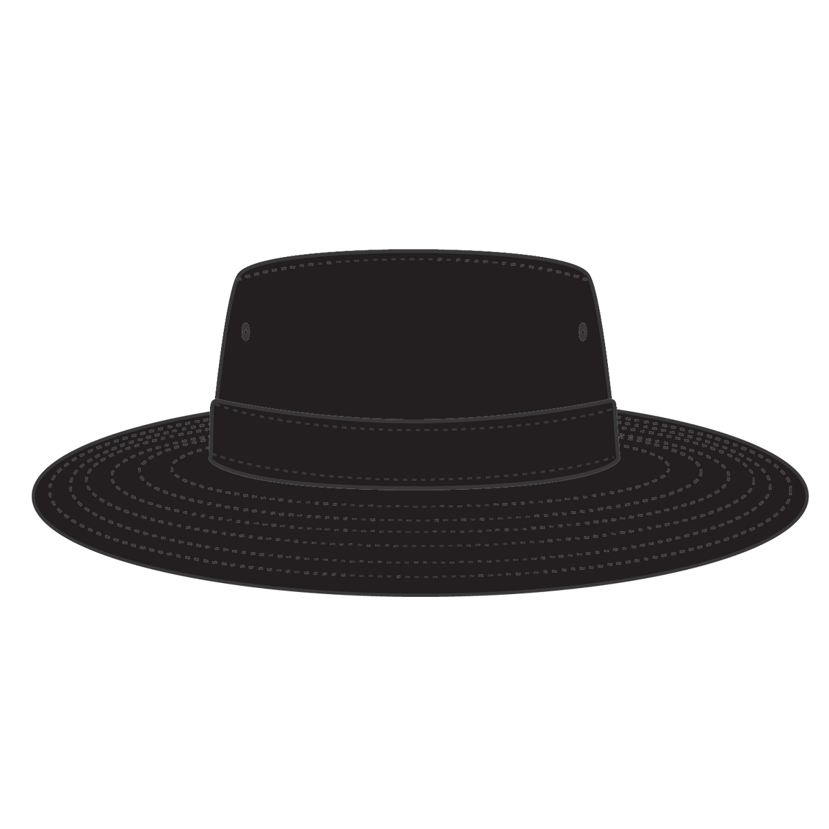 Front View of 003 - Black OTTO CAP Boonie Hat
