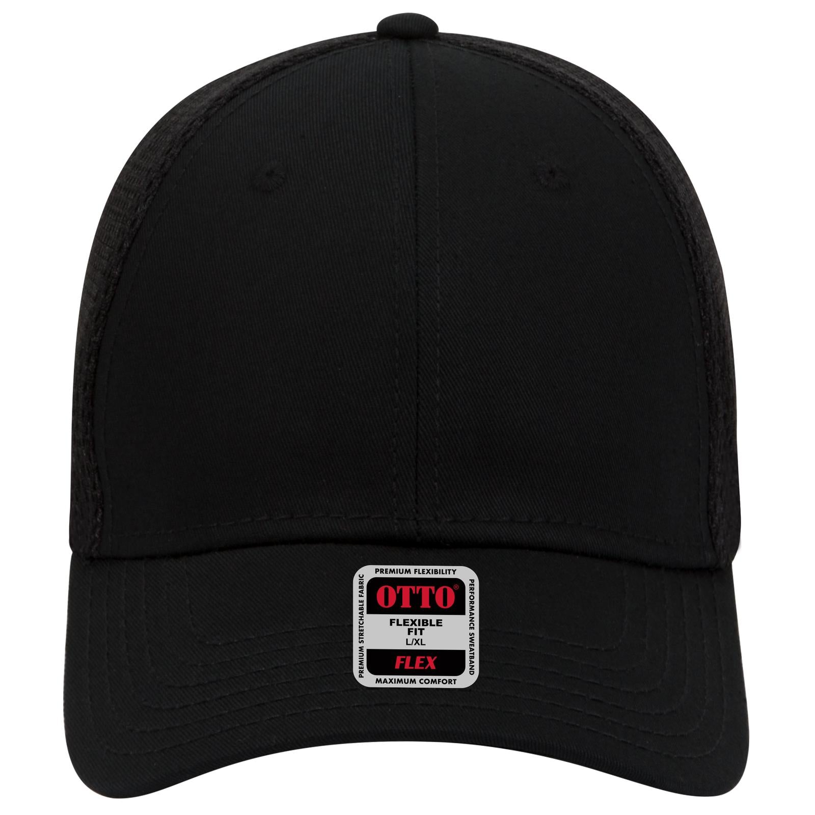 Right View of 003 - Black OTTO CAP "OTTO FLEX" Fitted 6 Panel Low Profile Baseball Cap