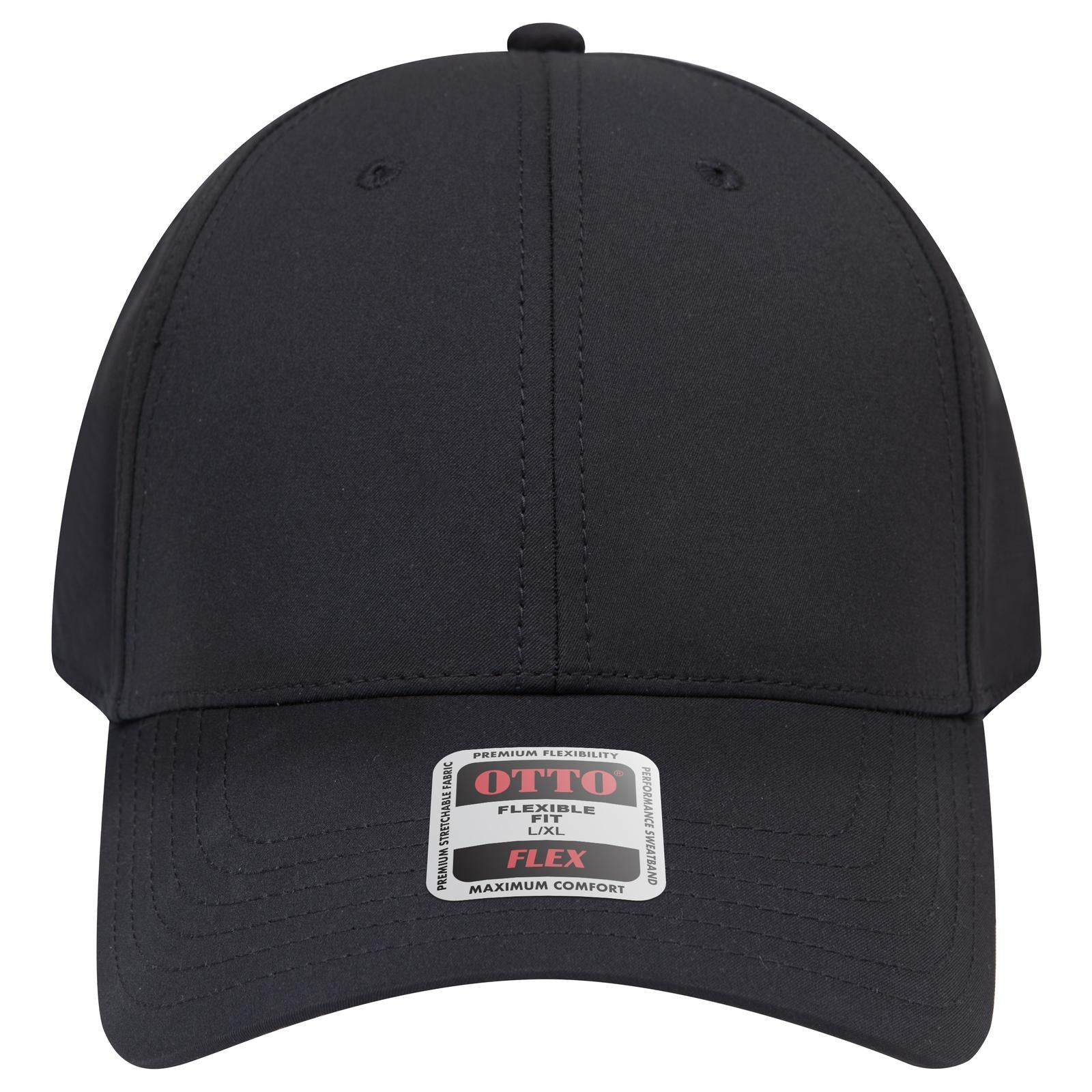 Right View of 003 - Black OTTO CAP "OTTO FLEX" Fitted 6 Panel Low Profile Baseball Cap