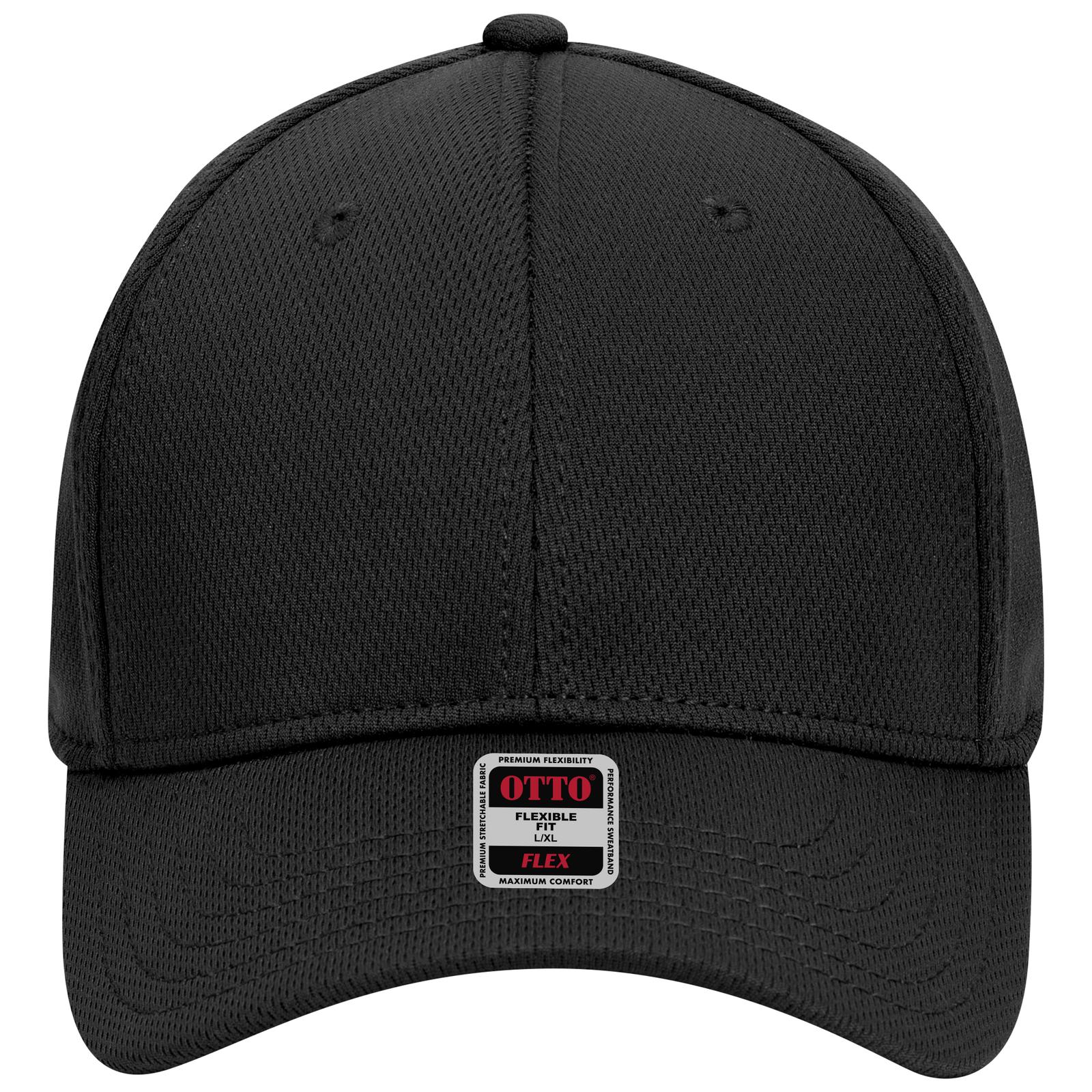 Right View of 003 - Black OTTO CAP "OTTO FLEX" Fitted 6 Panel Low Profile Baseball Cap