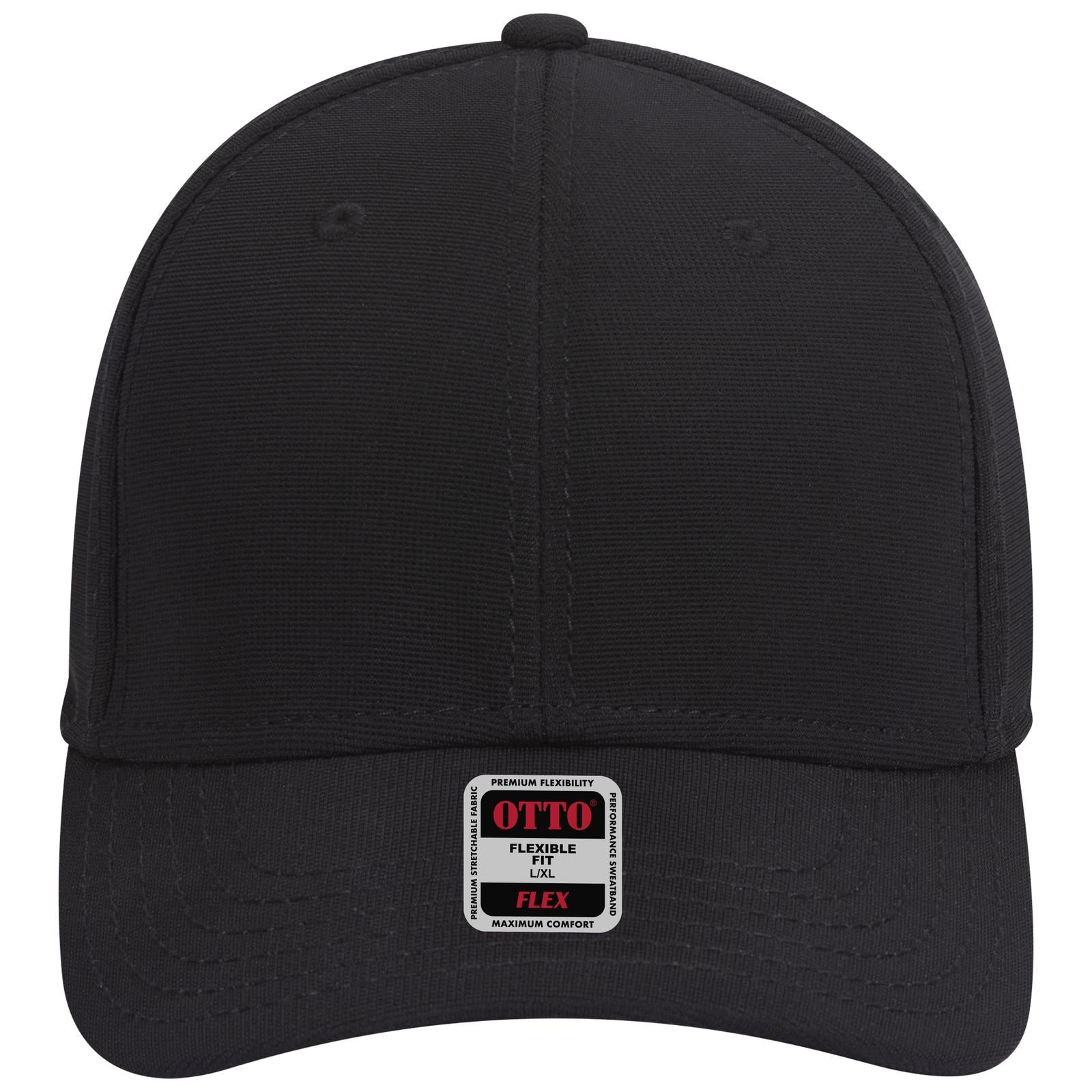 Right View of 003 - Black OTTO CAP "OTTO FLEX" Fitted 6 Panel Low Profile Baseball Cap