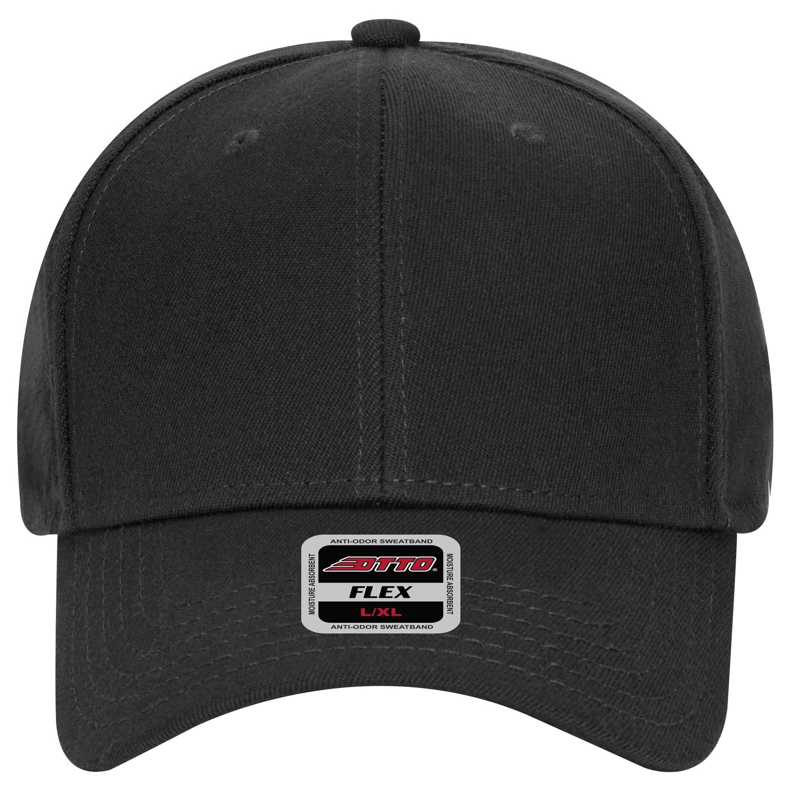 Right View of 003 - Black OTTO CAP "OTTO FLEX" Fitted 6 Panel Low Profile Baseball Cap