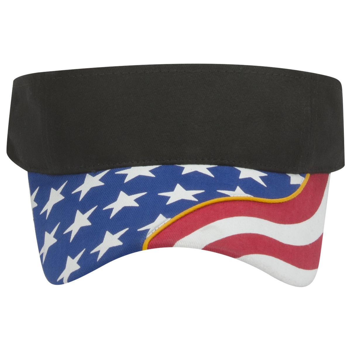 Front View of 003 - Black OTTO CAP Sun Visor