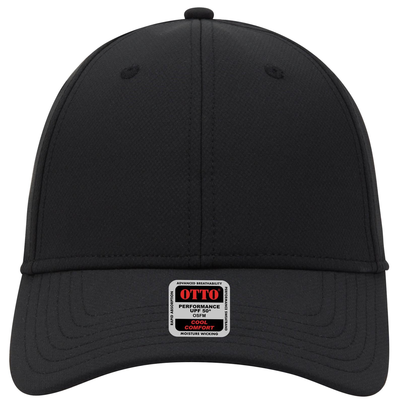 Right View of 003 - Black OTTO CAP UPF 50+ 6 Panel Low Profile Baseball Cap