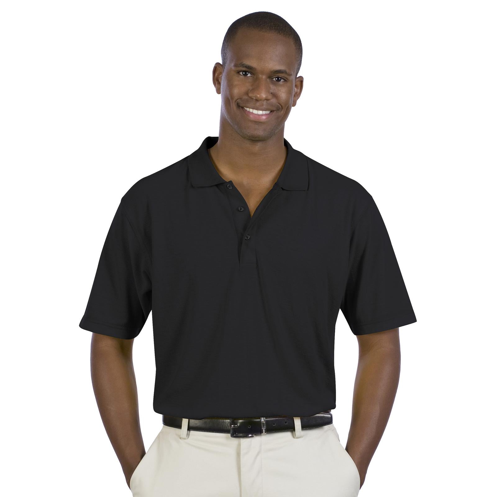 Front View of 003 - Black OTTO Men's Comfortable Sport Shirt