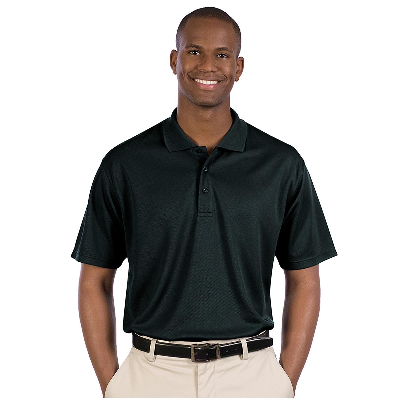 Front View of 003 - Black OTTO Men's Performance Sport Shirt