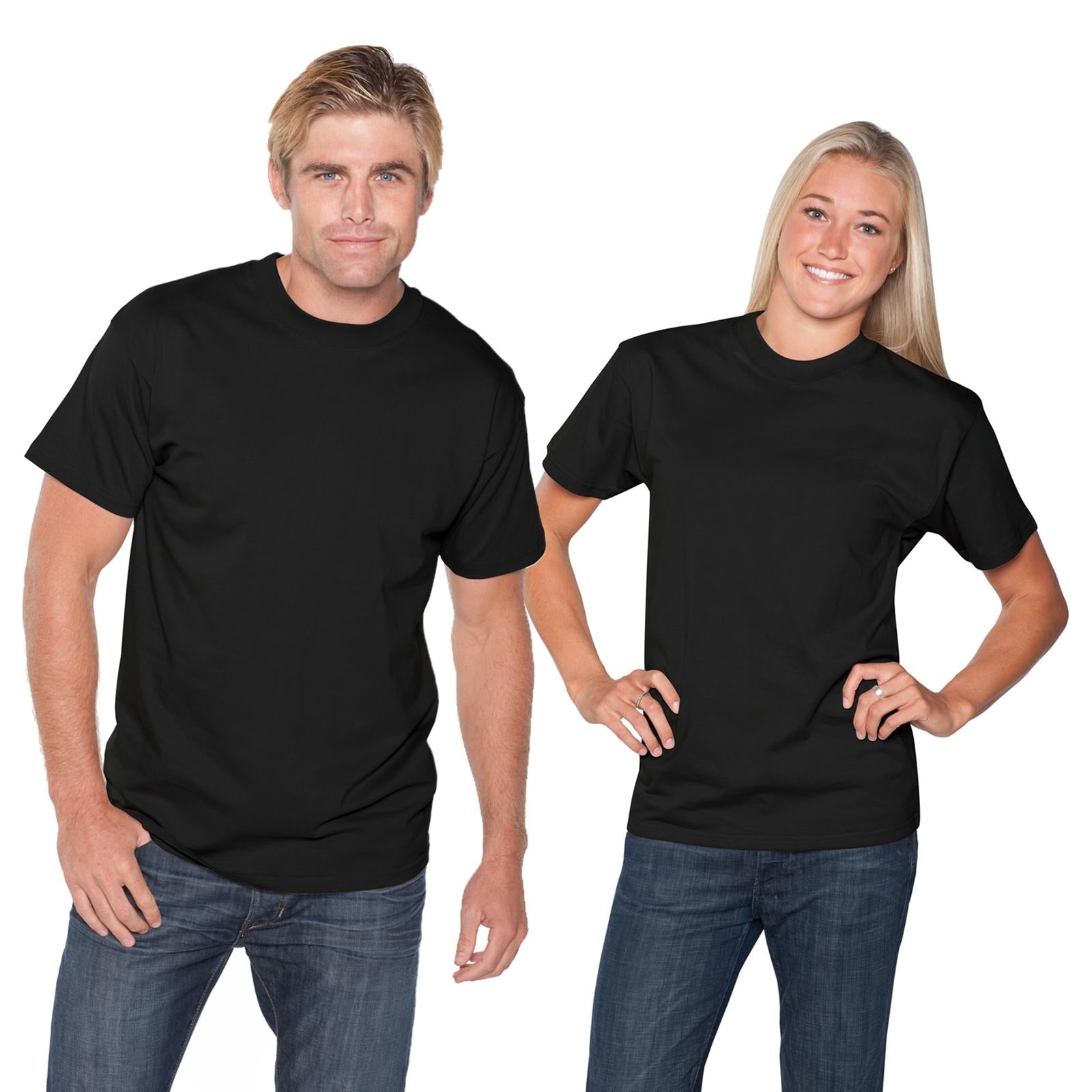 Front View of 003 - Black OTTO Unisex Heavyweight Comfy Tee T-Shirt