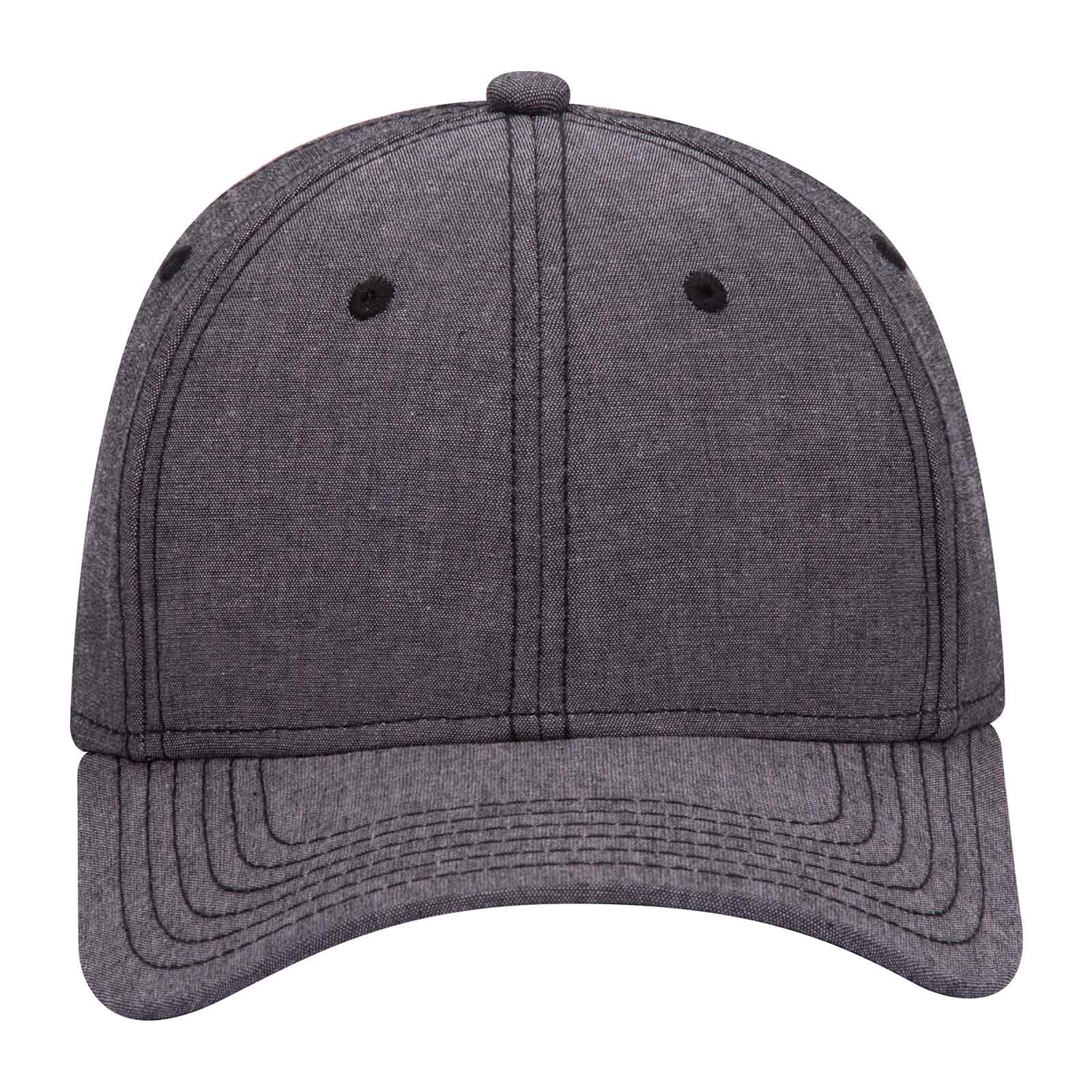 Right View of 003A - Black OTTO CAP 6 Panel Low Profile Baseball Cap