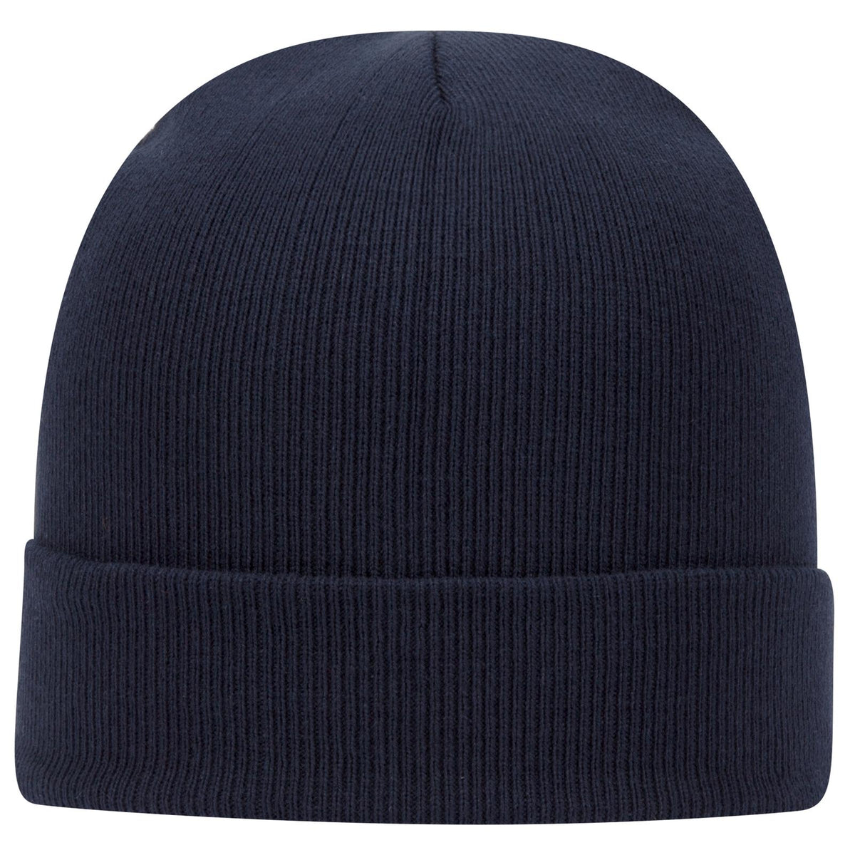 Front View of 004 - Navy OTTO CAP 12" Classic Knit Beanie w/ Cuff