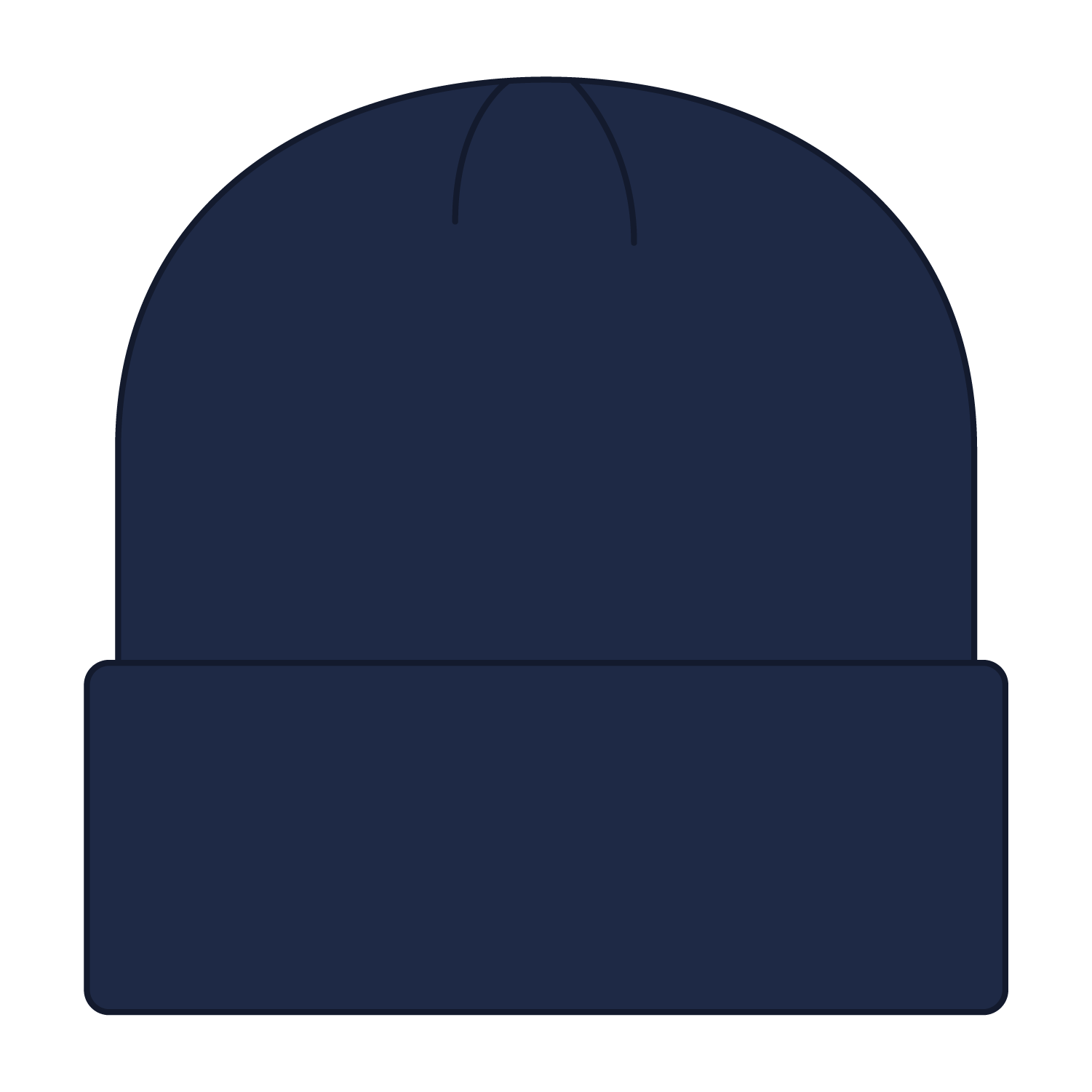 Front View of 004 - Navy OTTO CAP 12" Classic Knit Beanie w/ Cuff