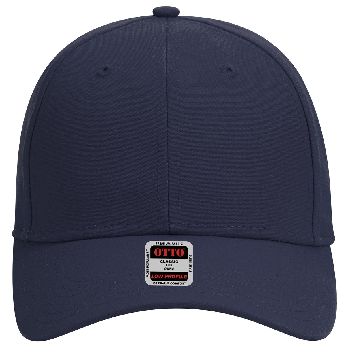 Front View of 004 - Navy OTTO CAP 6 Panel Low Profile Baseball Cap