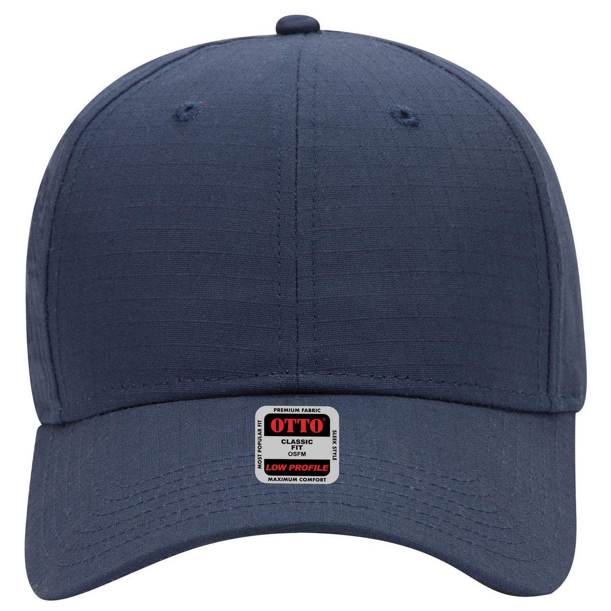 Front View of 004 - Navy OTTO CAP 6 Panel Low Profile Baseball Cap