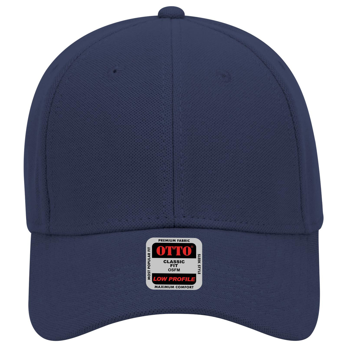 Front View of 004 - Navy OTTO CAP 6 Panel Low Profile Baseball Cap