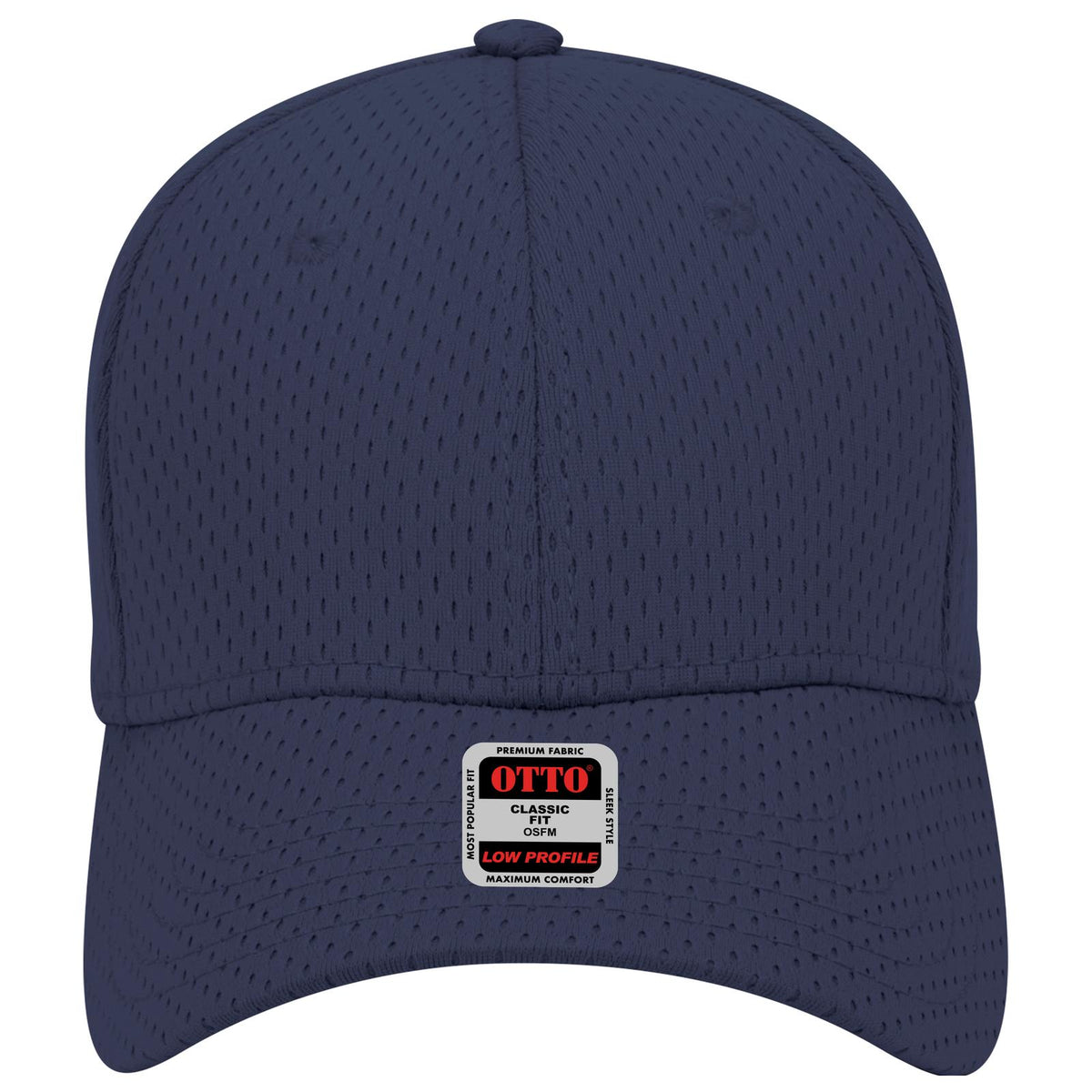 Front View of 004 - Navy OTTO CAP 6 Panel Low Profile Baseball Cap