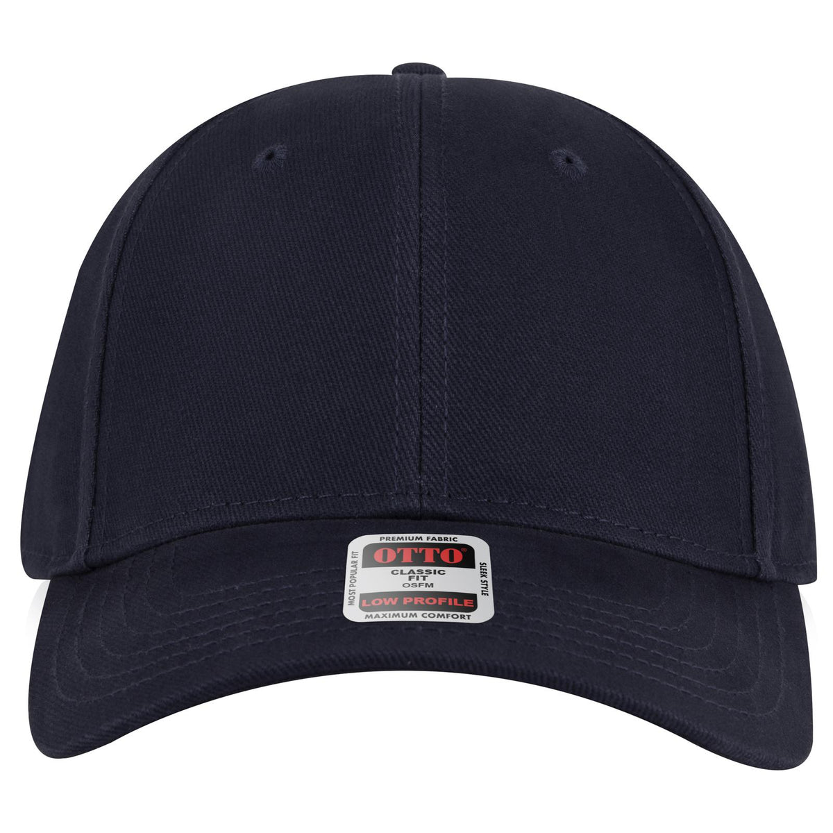 Front View of 004 - Navy OTTO CAP 6 Panel Low Profile Baseball Cap