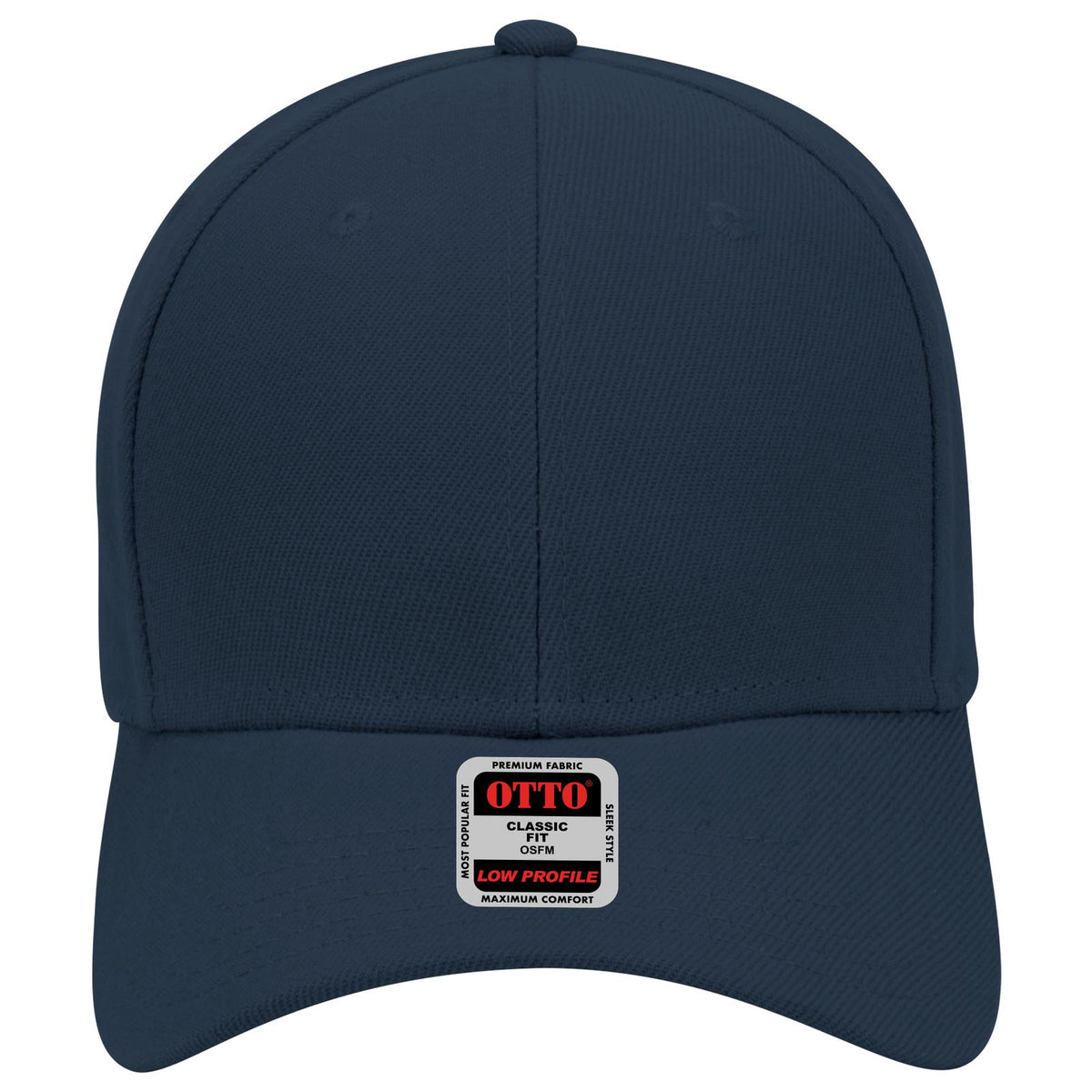 Front View of 004 - Navy OTTO CAP 6 Panel Low Profile Baseball Cap