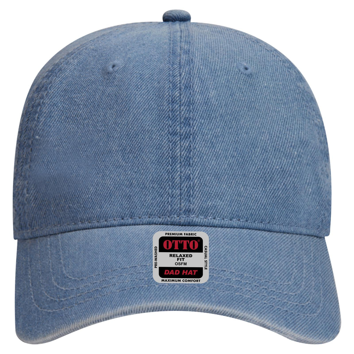 Front View of 004 - Navy OTTO CAP 6 Panel Low Profile Dad Hat