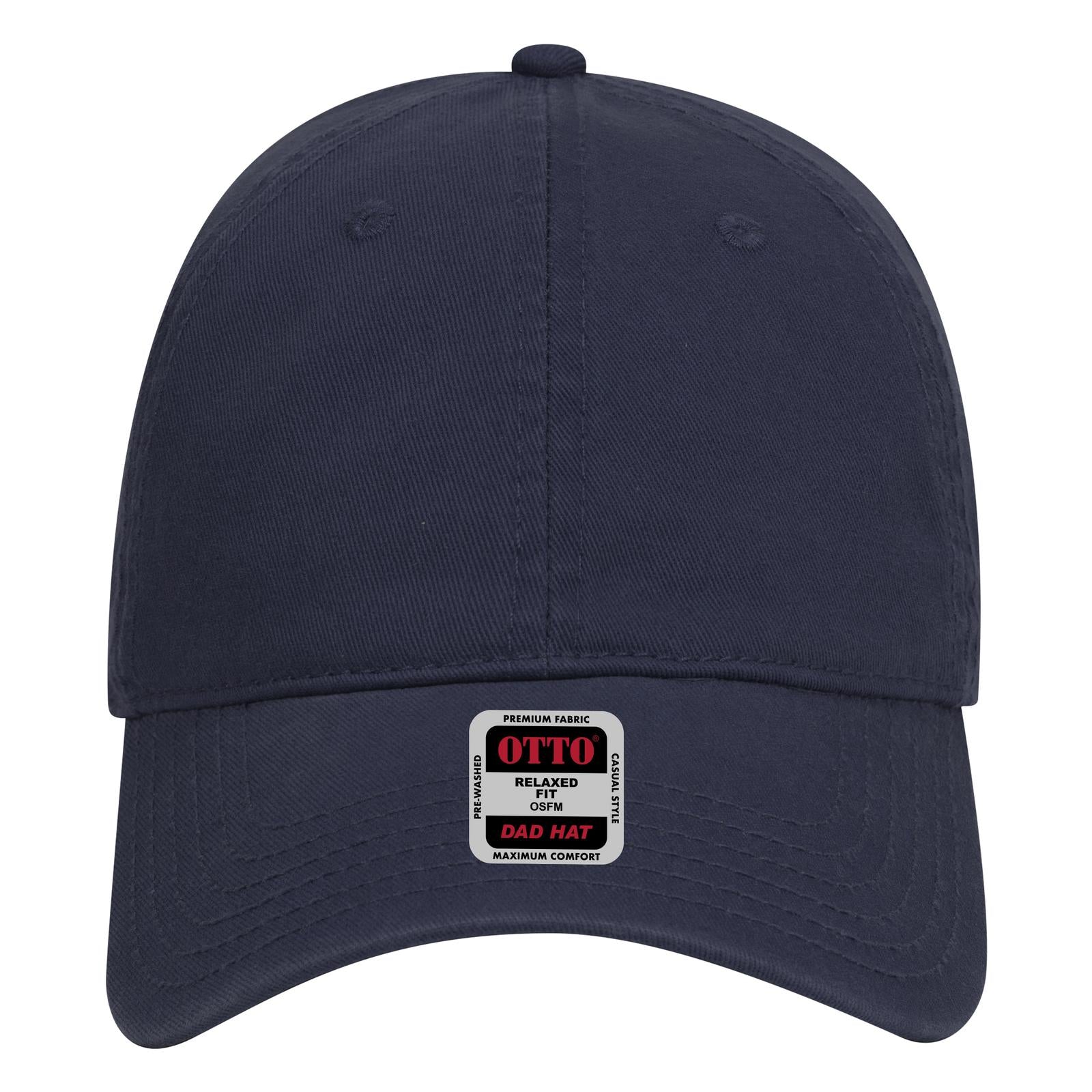 Right View of 004 - Navy OTTO CAP 6 Panel Low Profile Dad Hat