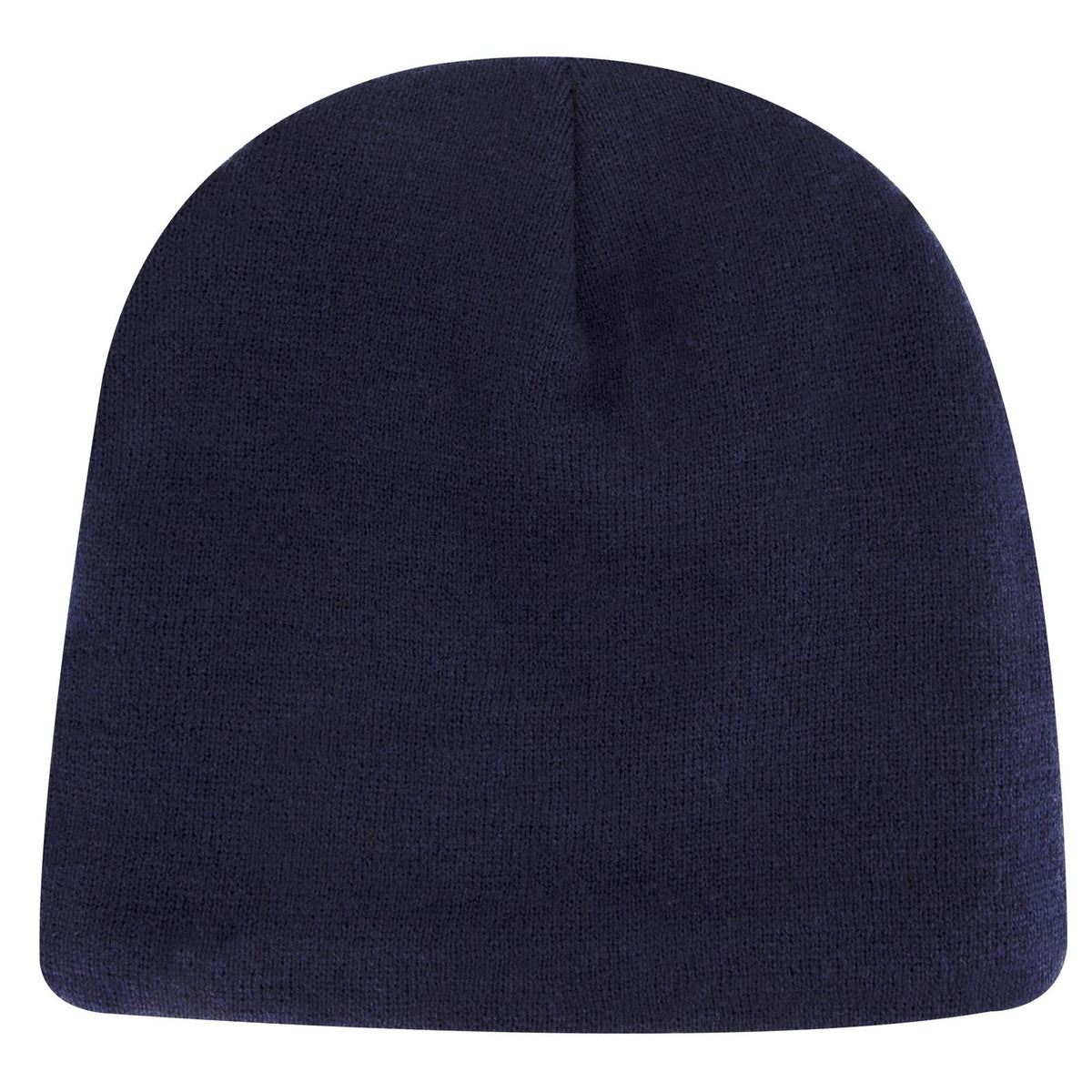 Front View of 004 - Navy OTTO CAP 9" Classic Knit Beanie w/ Inside Fleece Lining