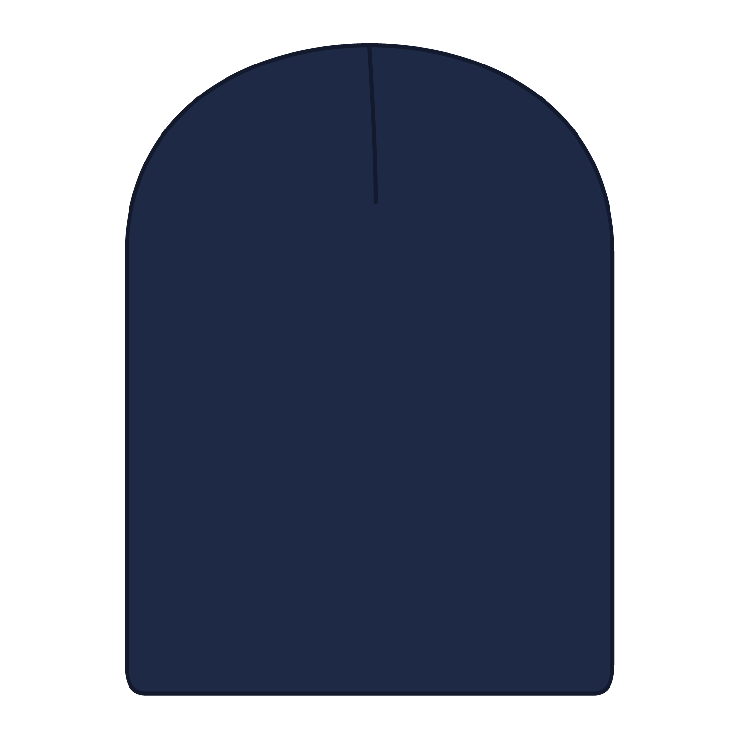 Front View of 004 - Navy OTTO CAP 9" Classic Knit Beanie w/ Inside Fleece Lining