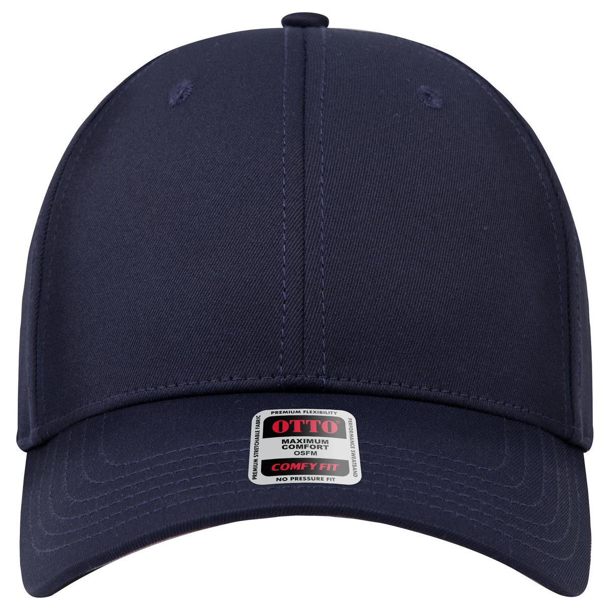 Front View of 004 - Navy OTTO CAP "OTTO COMFY FIT" 6 Panel Low Profile Baseball Cap