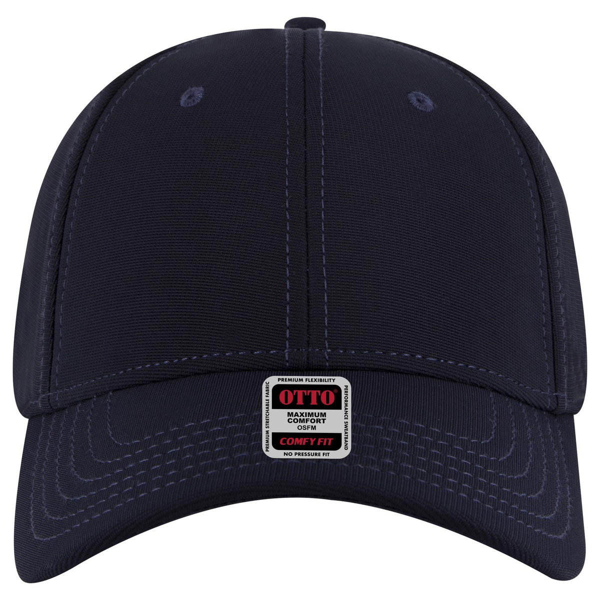 Front View of 004 - Navy OTTO CAP "OTTO COMFY FIT" 6 Panel Low Profile Baseball Cap