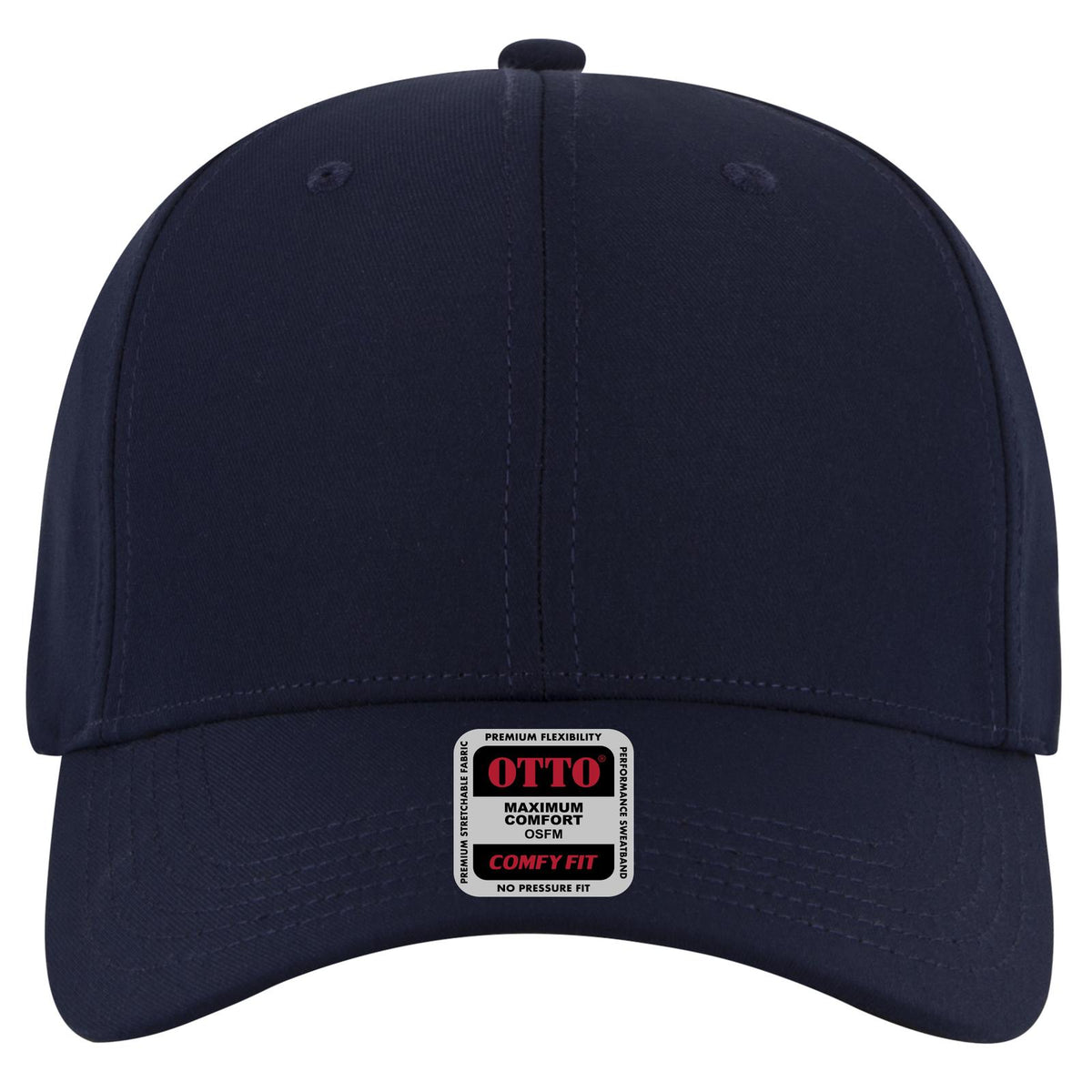 Front View of 004 - Navy OTTO CAP "OTTO COMFY FIT" 6 Panel Low Profile Baseball Cap