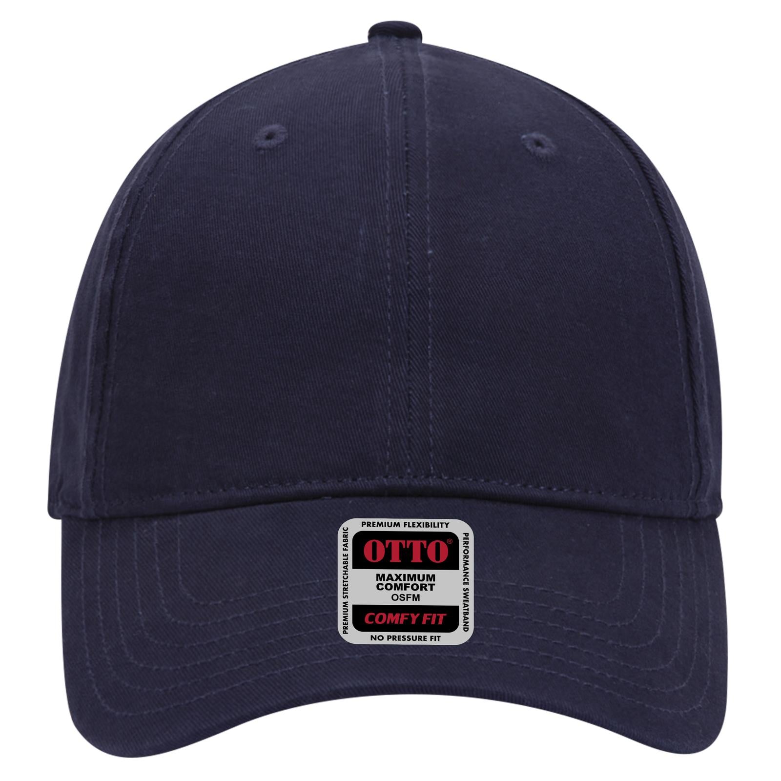 Front View of 004 - Navy OTTO CAP "OTTO COMFY FIT" 6 Panel Low Profile Dad Hat
