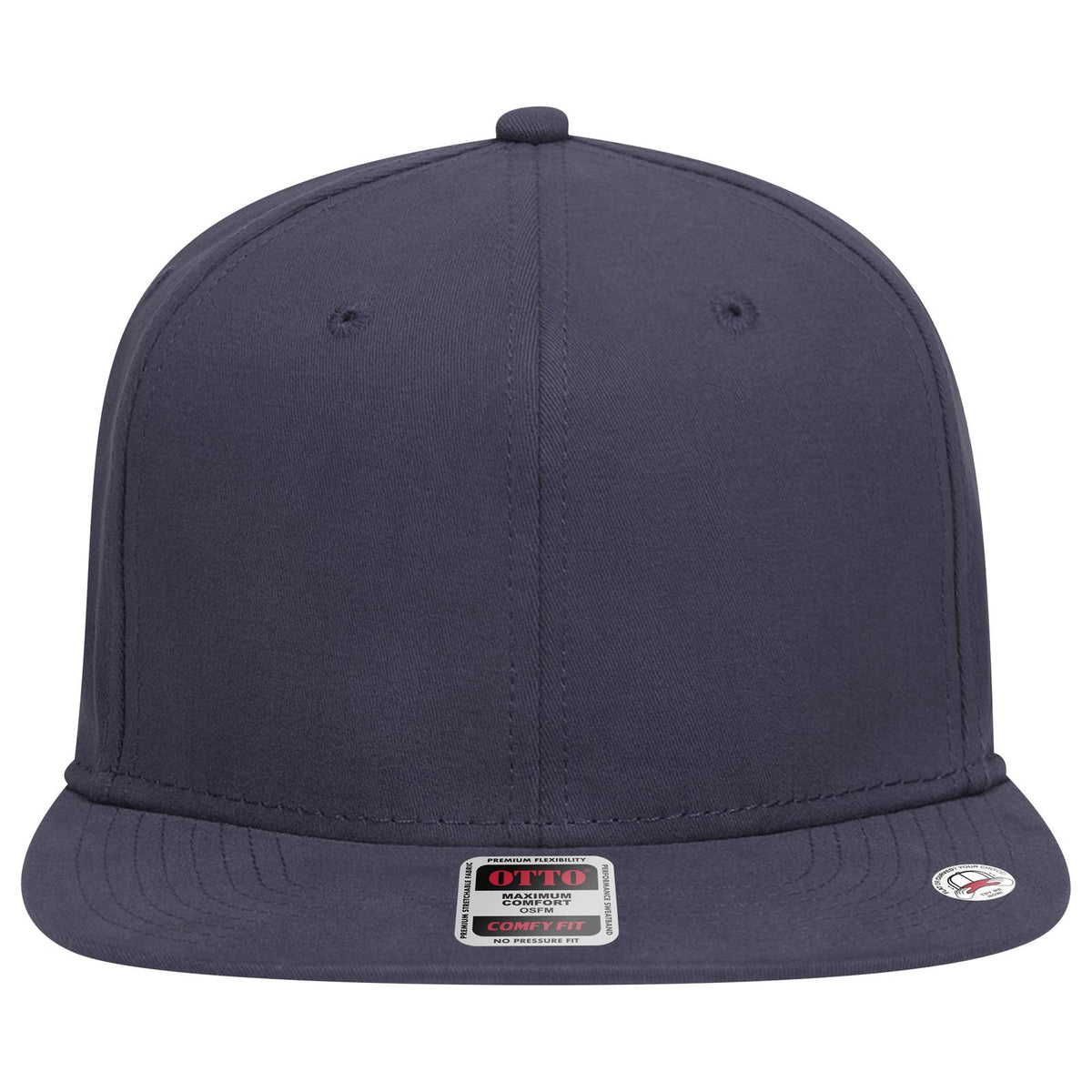 Front View of 004 - Navy OTTO CAP "OTTO COMFY FIT" 6 Panel Pro Style Snapback Hat