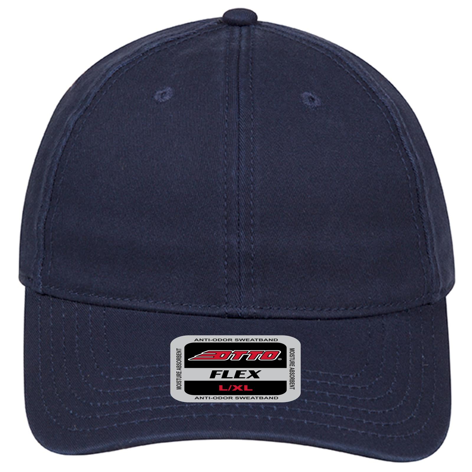 Right View of 004 - Navy OTTO CAP "OTTO FLEX" Fitted 6 Panel Low Profile Baseball Cap