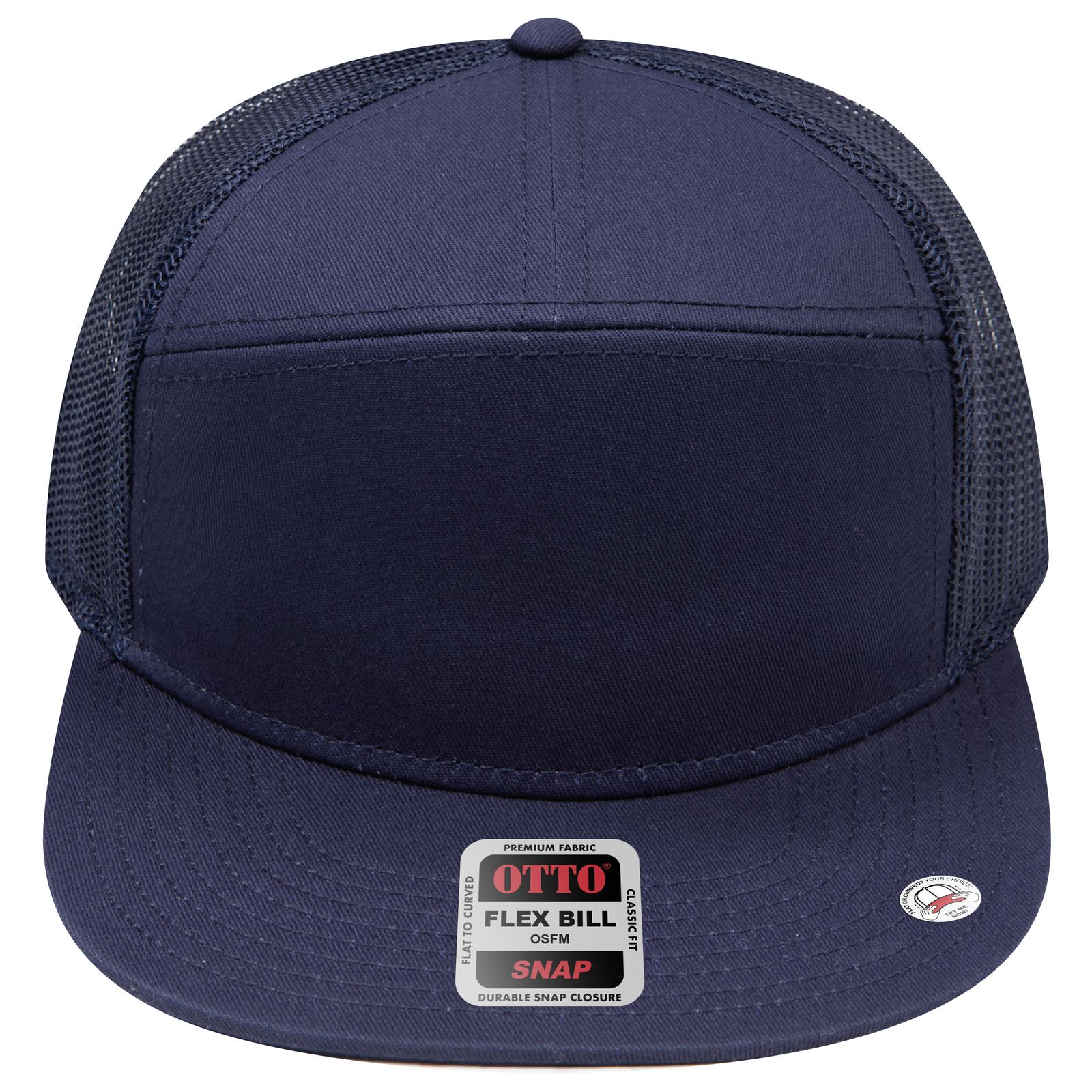 Right View of 004 - Navy OTTO CAP "OTTO SNAP" 7 Panel Pro Style Mesh Back Trucker Snapback Hat