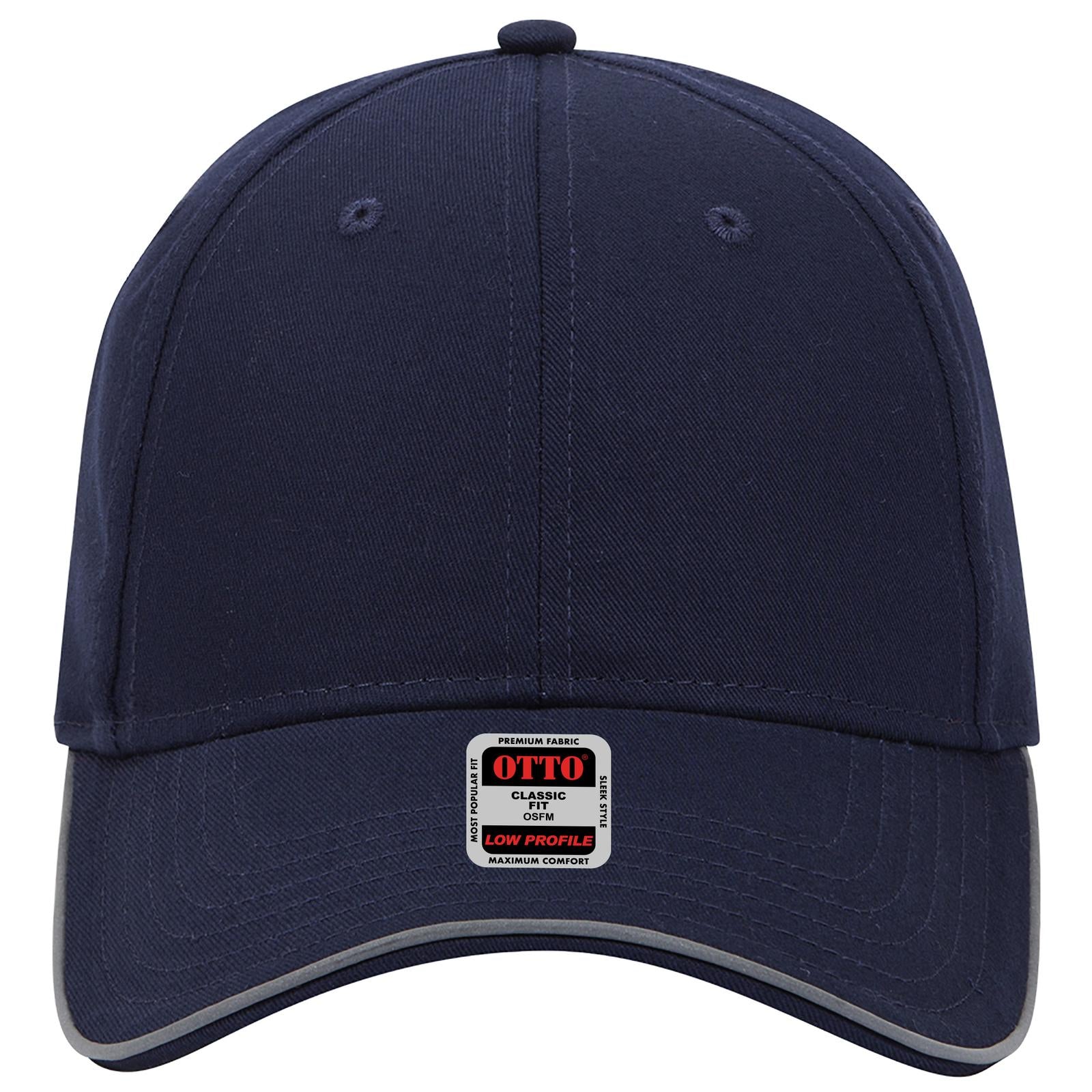 Right View of 004 - Navy OTTO CAP Reflective 6 Panel Low Profile Baseball Cap