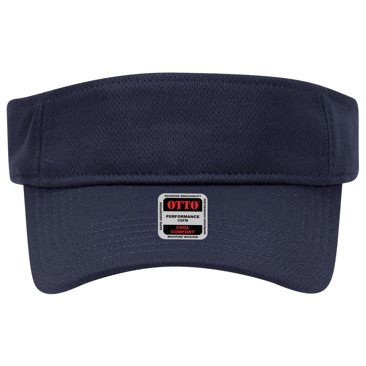 Front View of 004 - Navy OTTO CAP Sun Visor