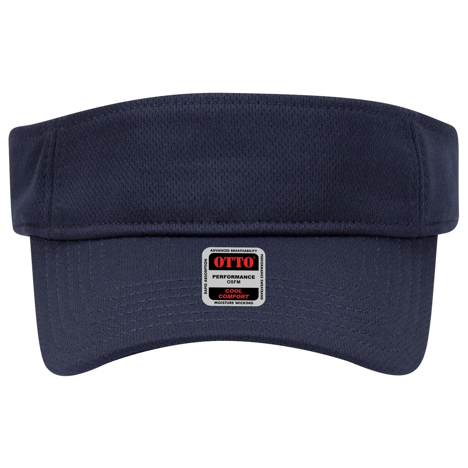 Front View of 004 - Navy OTTO CAP Sun Visor