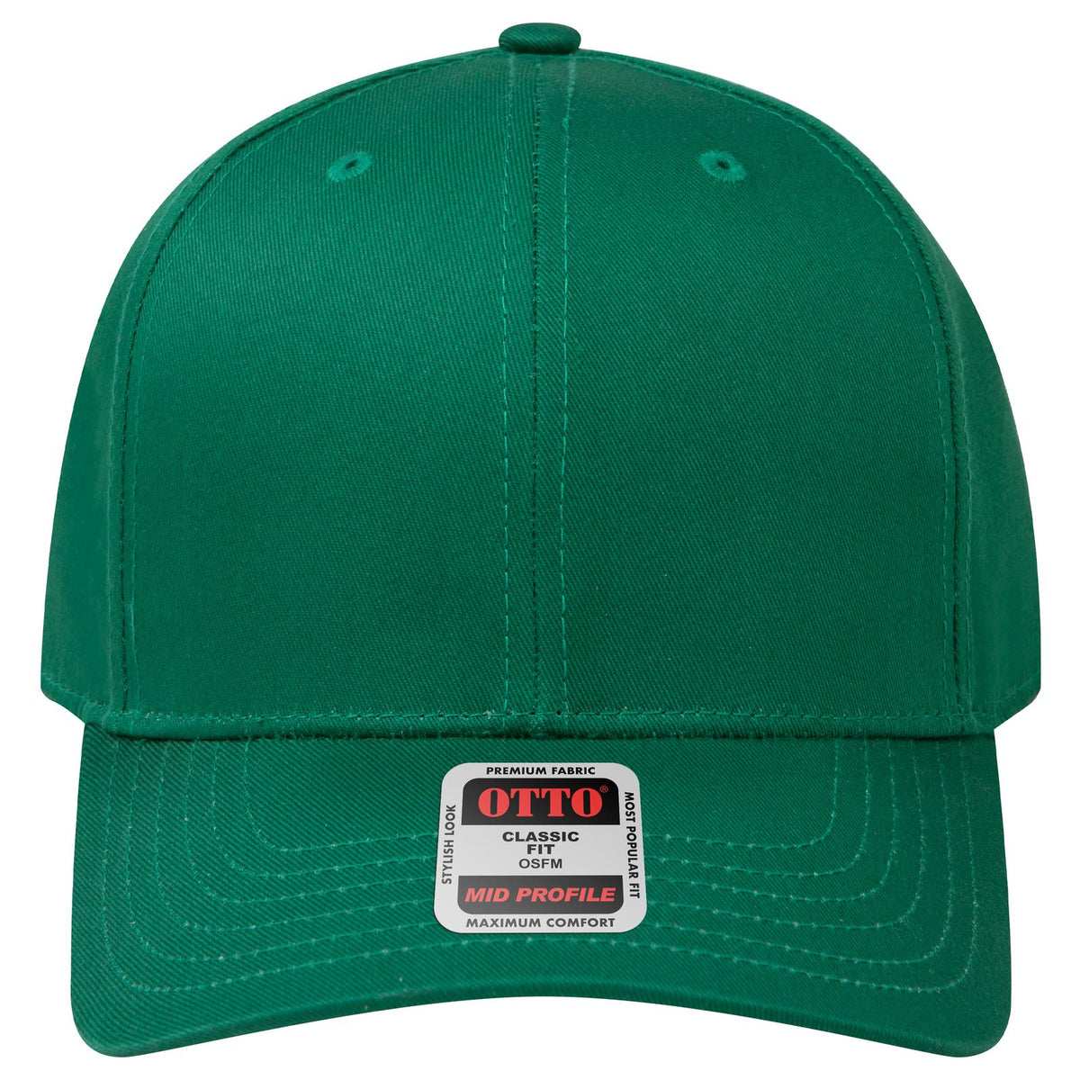 Front View of 005 - Kelly OTTO CAP 6 Panel Mid Profile Baseball Cap